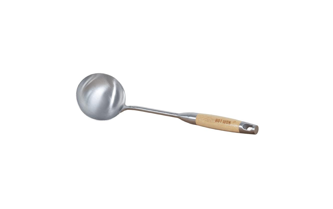 Hot Wok Schöpflöffel, 36,0 cm, Edelstahl, Holzgriff, mit Aufhänger