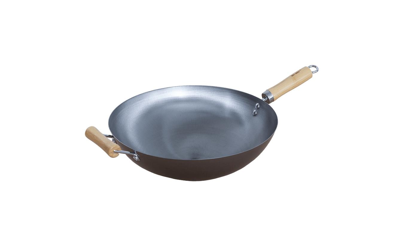Hot Wok Fonduepfanne HW3731 – Ø 35 cm, Karbonstahl, Teflonbeschichtet, Schwarz