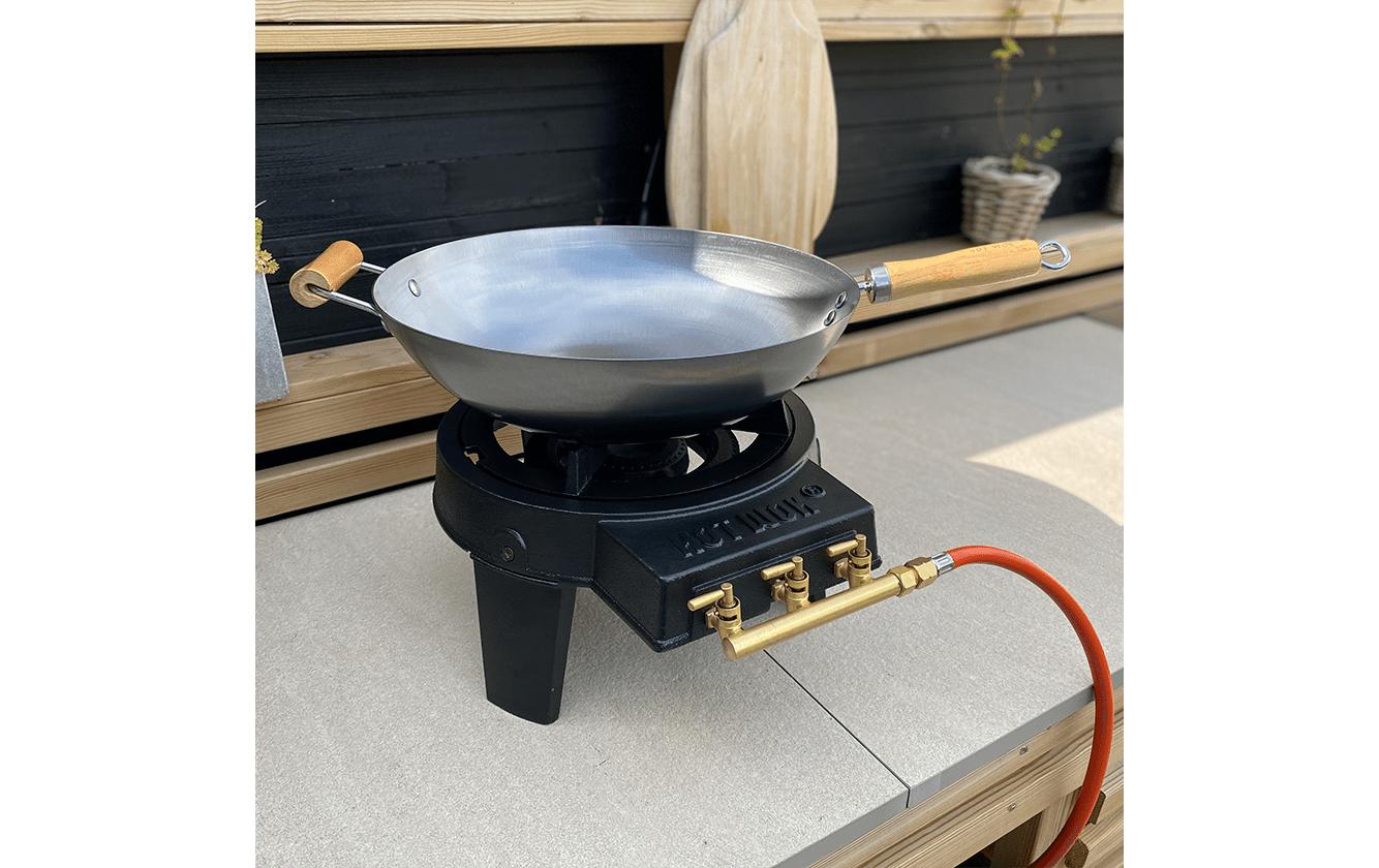 Hot Wok Fonduepfanne HW3731 – Ø 35 cm, Karbonstahl, Teflonbeschichtet, Schwarz