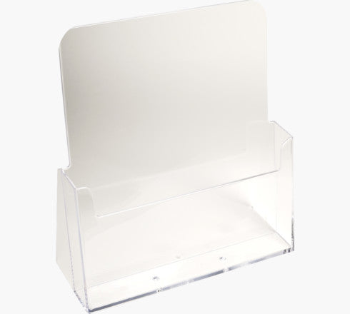 Exacompta Tischprospekthalter – für A4 – 1 Fach – Hochformat – transparent – Polystyrol – 85×235×247 mm