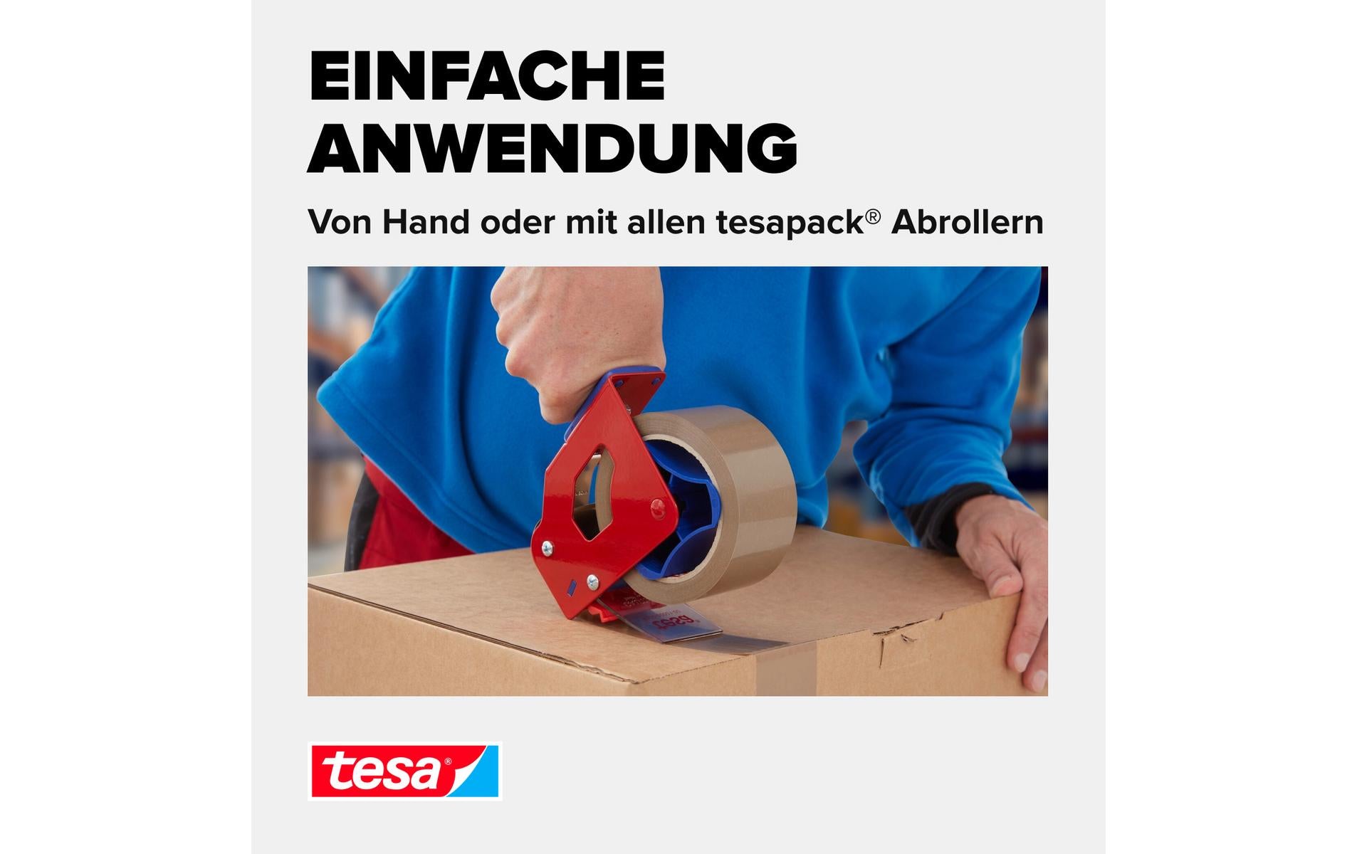 TESA Verpackungsklebeband, PP, Braun – 50 mm × 66 m – 1 Stück