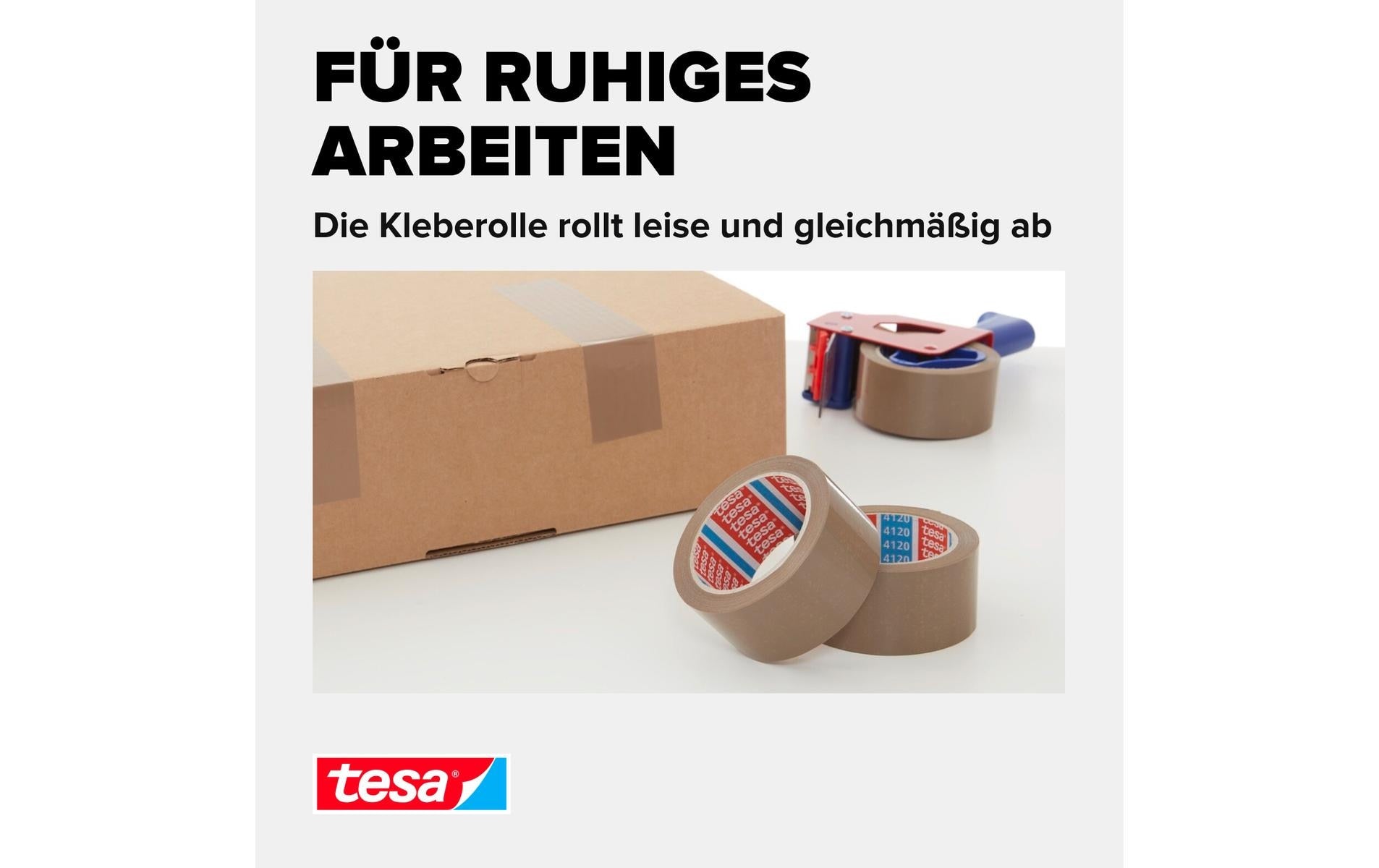 TESA Verpackungsklebeband, braun, stark – 50 mm × 66 m