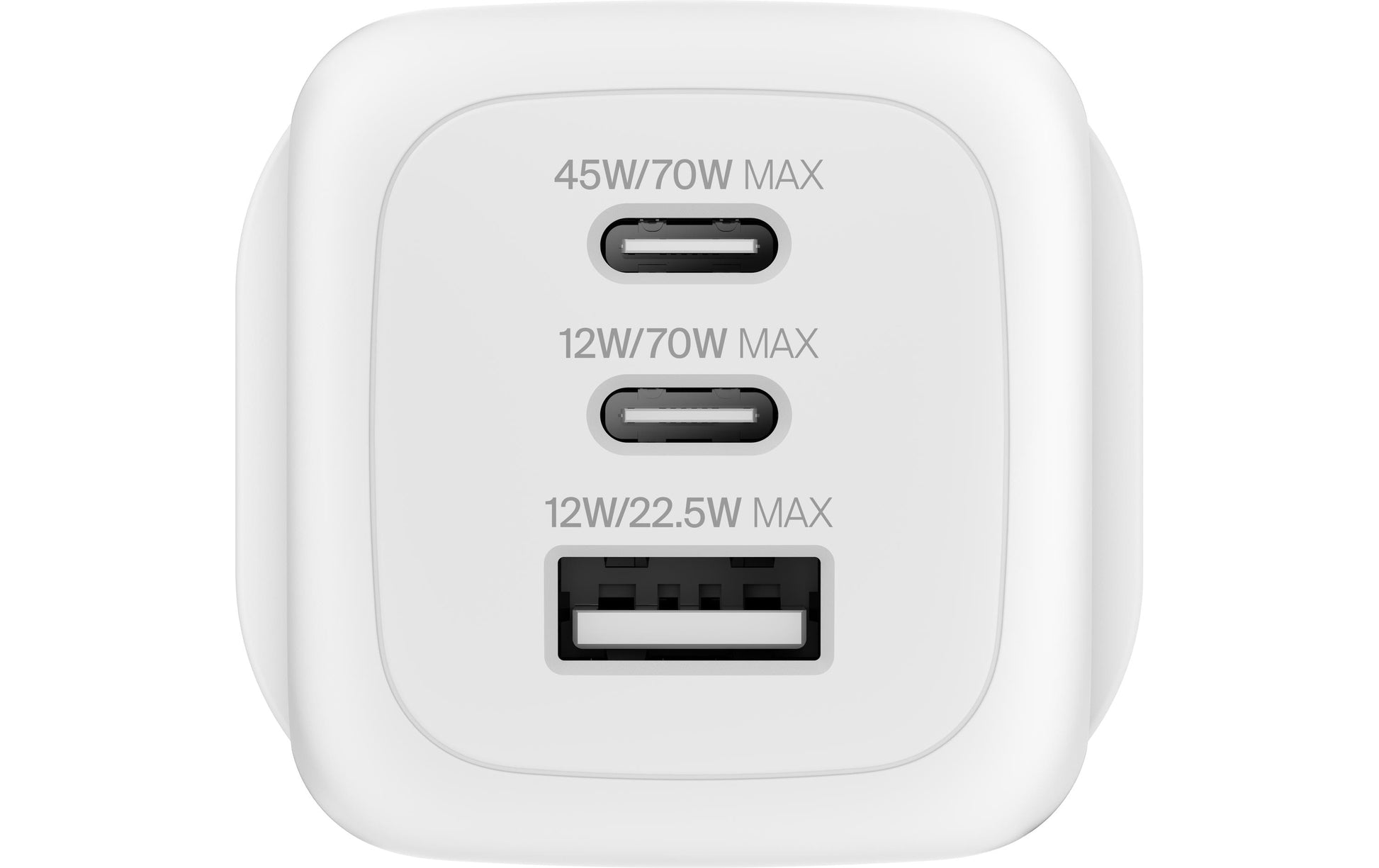 Belkin BOOSTCHARGE Ladegerät (UK, EU, US) – 70 W, 2× USB-C + 1× USB-A