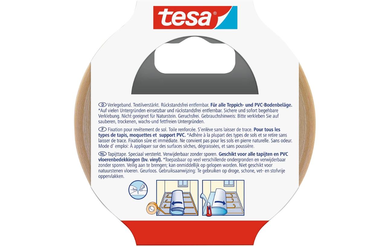 TESA Montageband – 50 mm × 10 m, transparent, für den Innenbereich