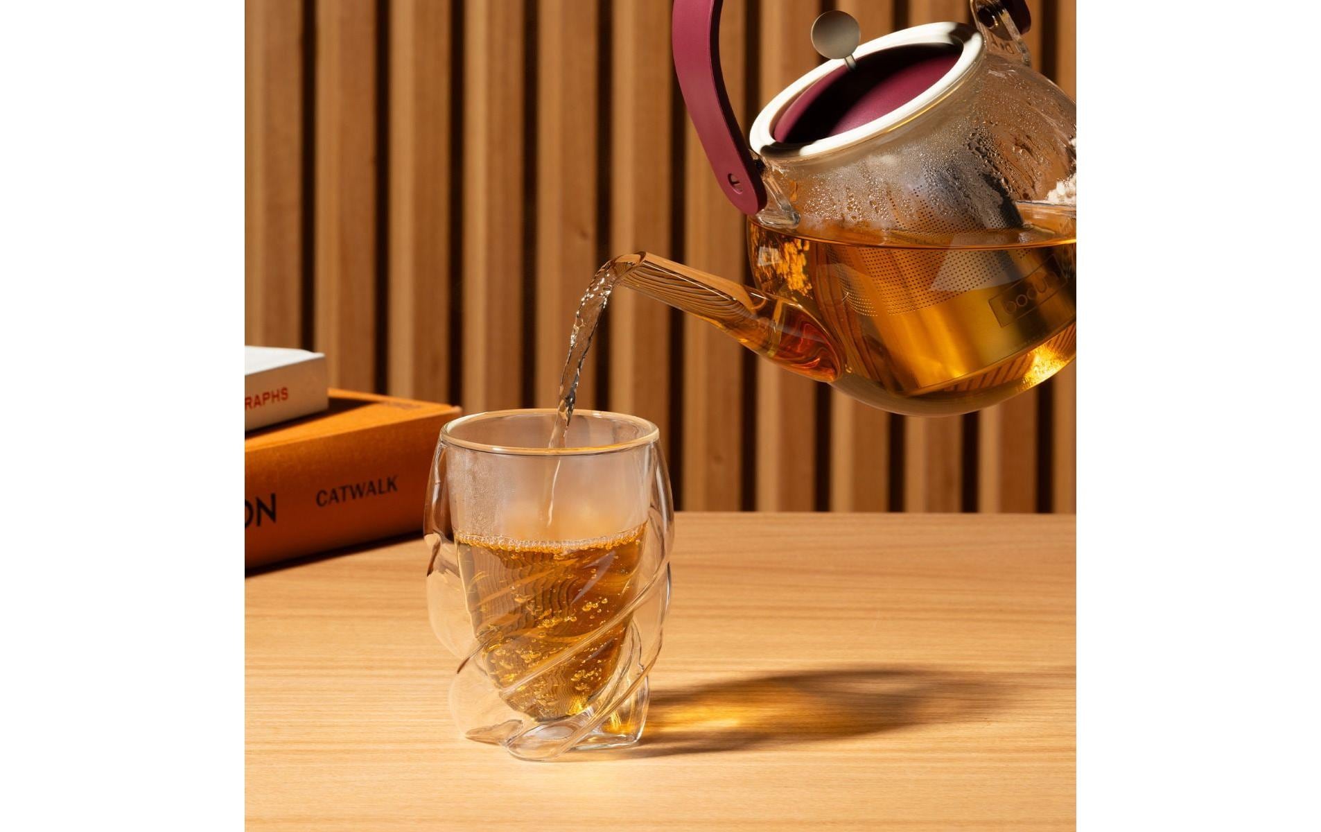 Bodum Trinkglas Pavina Paris – 2er Set, 270 ml, H 14,0 cm, Borosilikatglas, Transparent, doppelwandig
