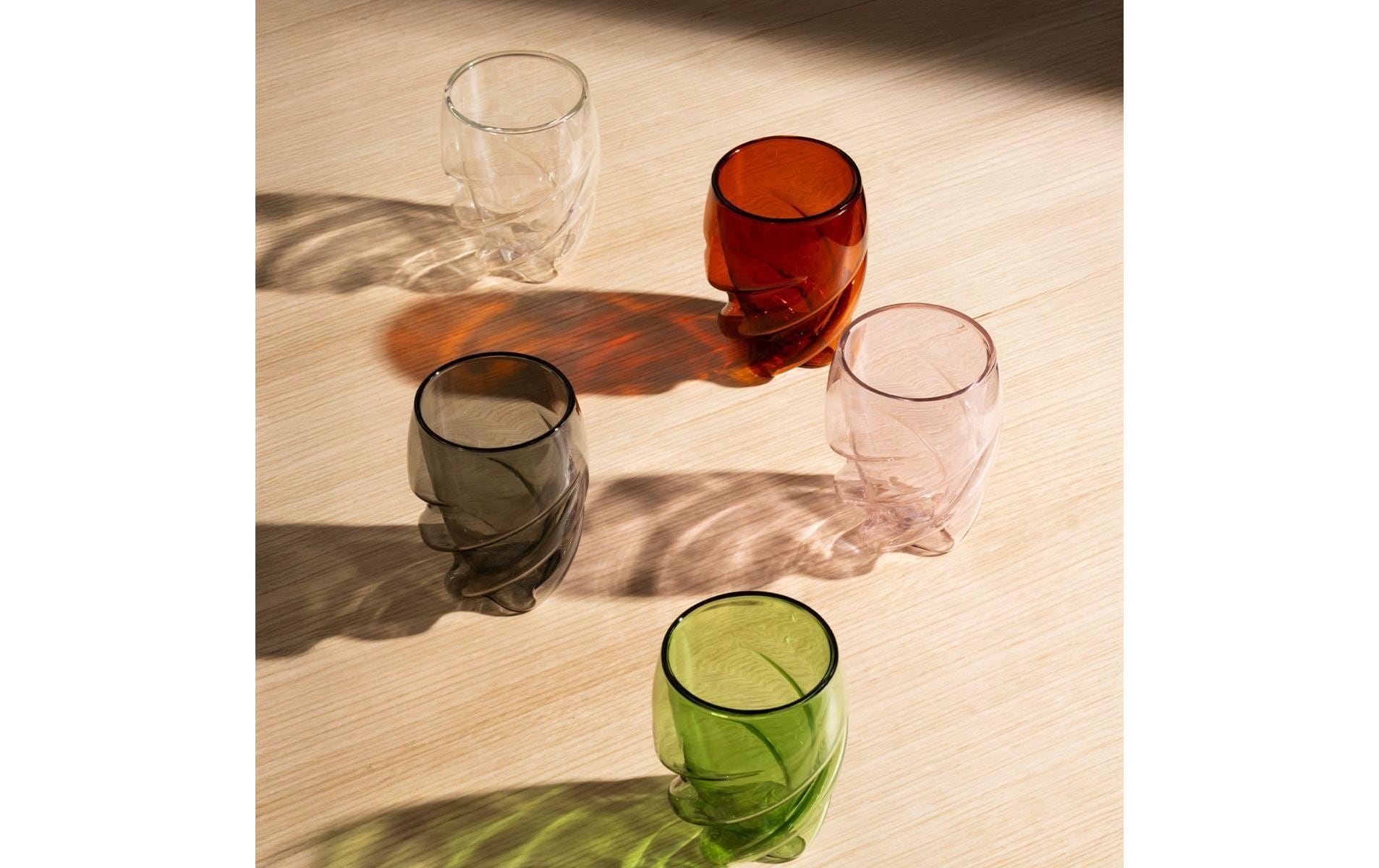 Bodum Pavina Paris Doppelwandglas – 0,27 l, Borosilikatglas, Rot, Doppelwandig, 6 Stück