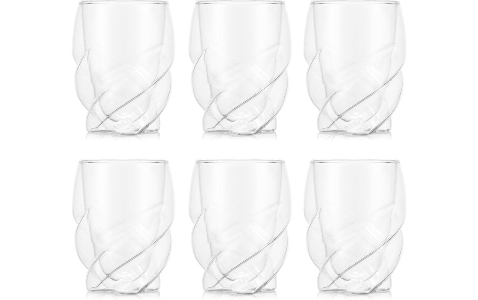 Bodum Doppelwandgläser Pavina Paris – 6er Set, 270 ml, H 14,0 cm, Borosilikatglas, Transparent