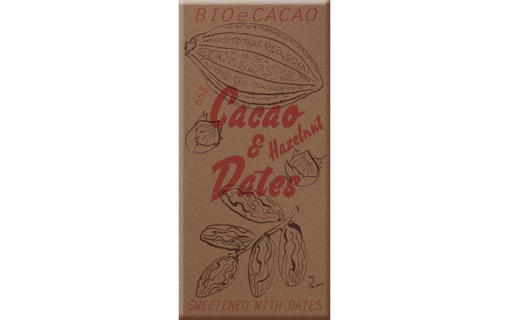 BioeCacao Dattelschokolade Haselnuss, bio, vegan – 90 g