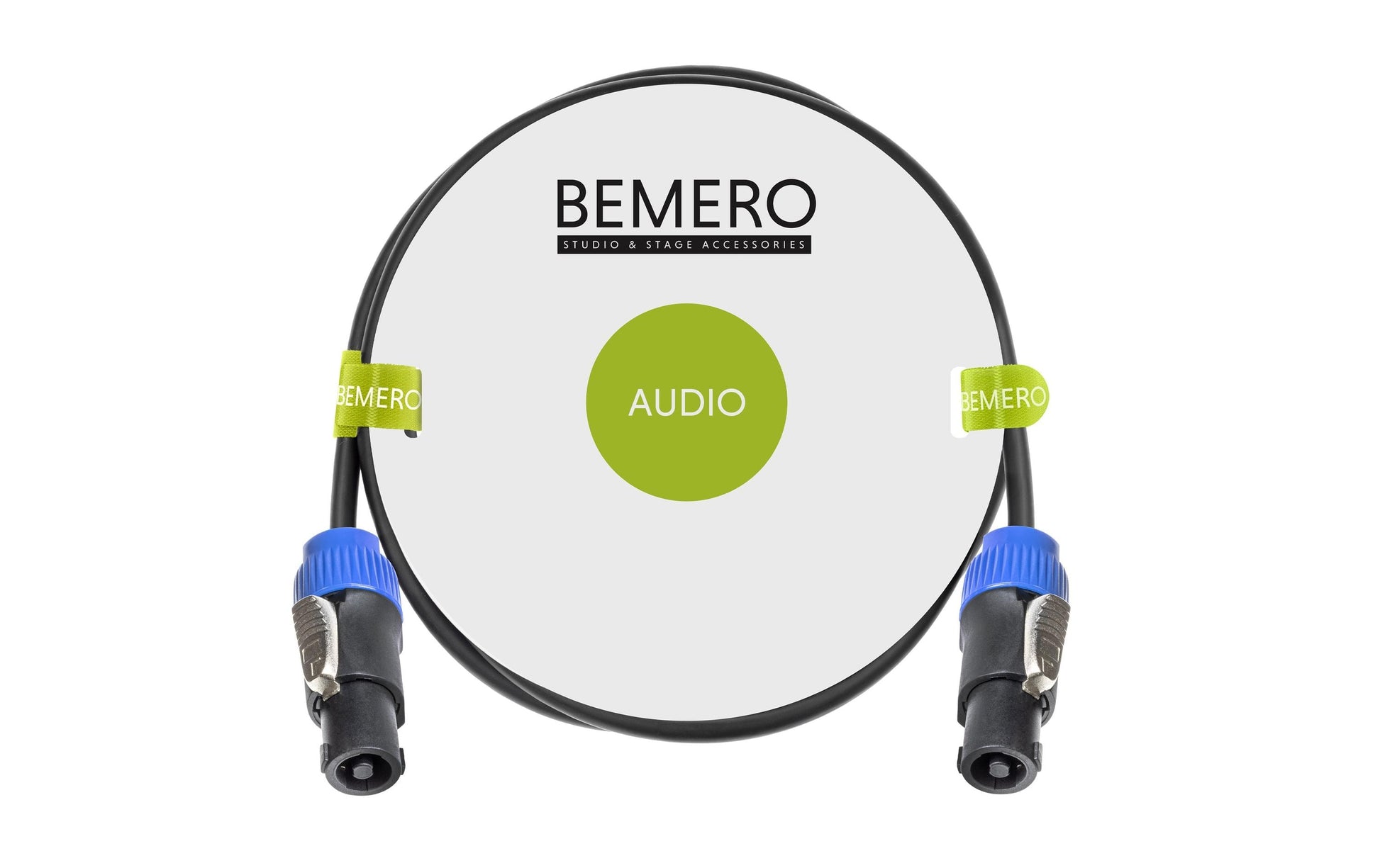 Bemero Speakon-Lautsprecherkabel – NL4 Stecker–NL4 Stecker – 2 m, 2×1,5 mm², Schwarz