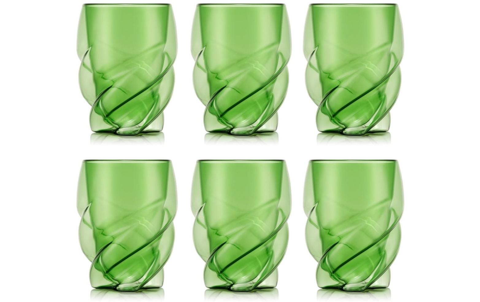 Bodum Pavina Paris Doppelwandglas – 0,27 l, Borosilikatglas, Grün, doppelwandig, 6-teilig