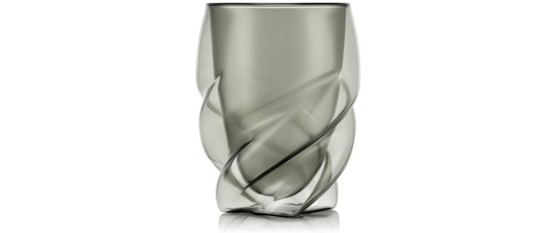 Bodum PAVINA Doppelwandglas – 0,27 l, Borosilikatglas, Grau, spülmaschinengeeignet, 2 Stück