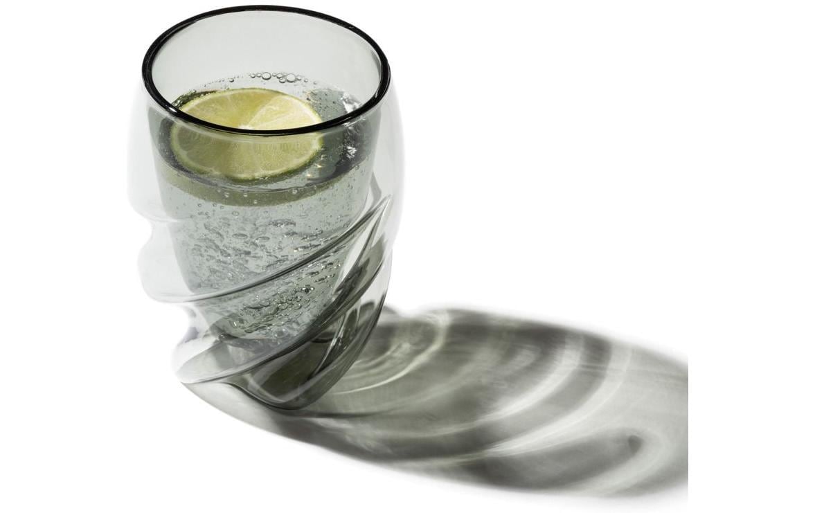 Bodum PAVINA Doppelwandglas – 0,27 l, Borosilikatglas, Grau, spülmaschinengeeignet, 2 Stück