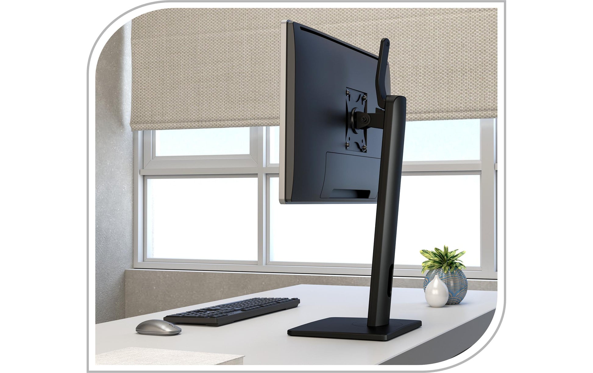 PureMounts – Monitorhalterung, bis 32", VESA 75 × 75/100 × 100 mm, 7 kg, drehbar, schwarz