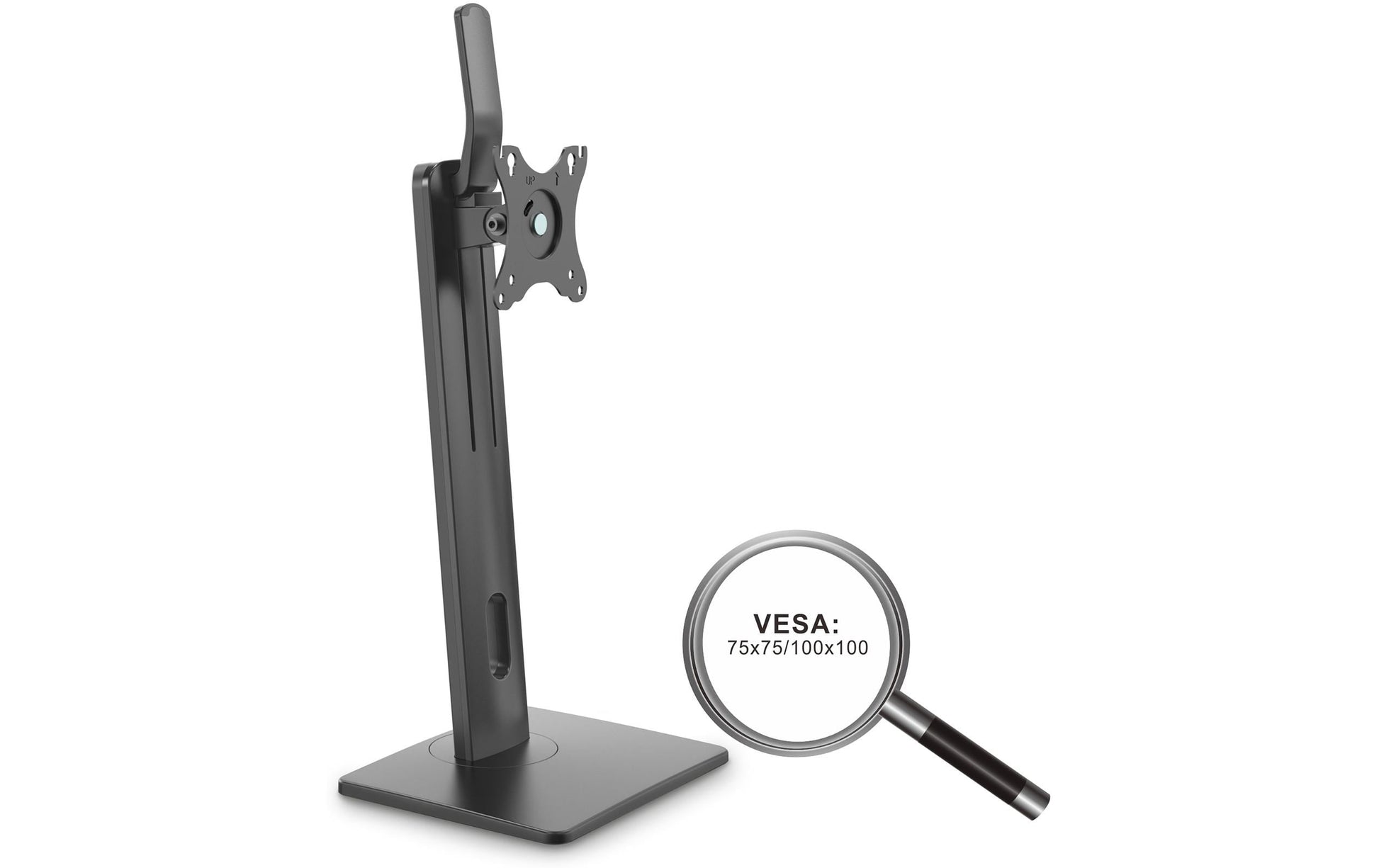 PureMounts – Monitorhalterung, bis 32", VESA 75 × 75/100 × 100 mm, 7 kg, drehbar, schwarz