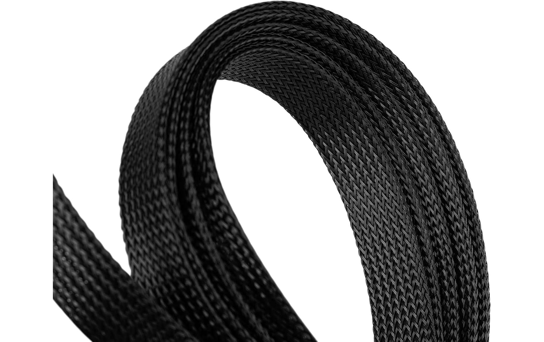 PureMounts Kabelschlauch, 1,8 m × 20 mm, Polyester, Schwarz
