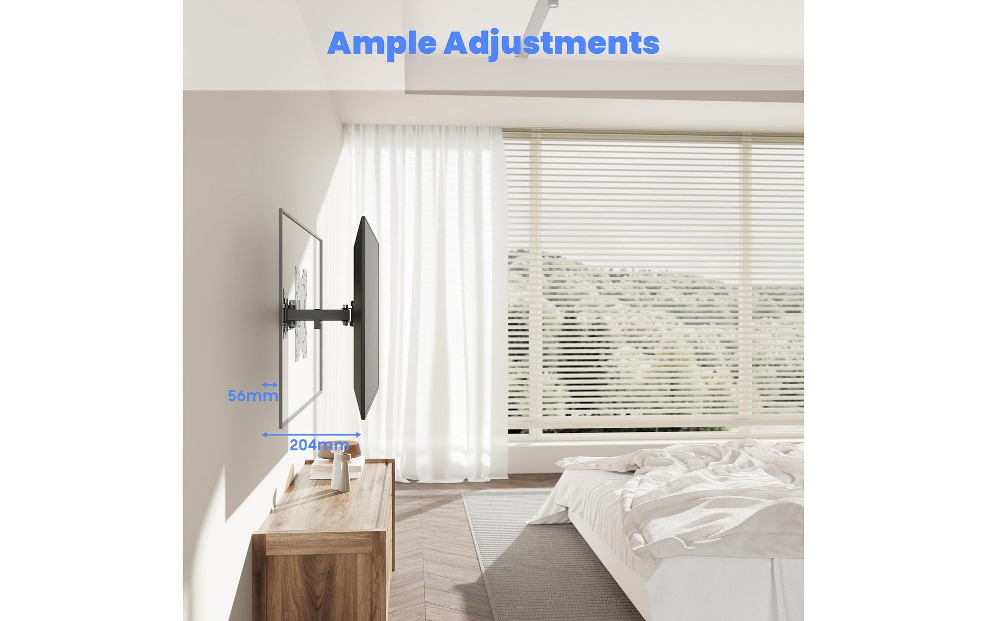 PureMounts Wandhalterung – Neigbar – 27" – VESA 200×100 – bis 30 kg – Schwarz