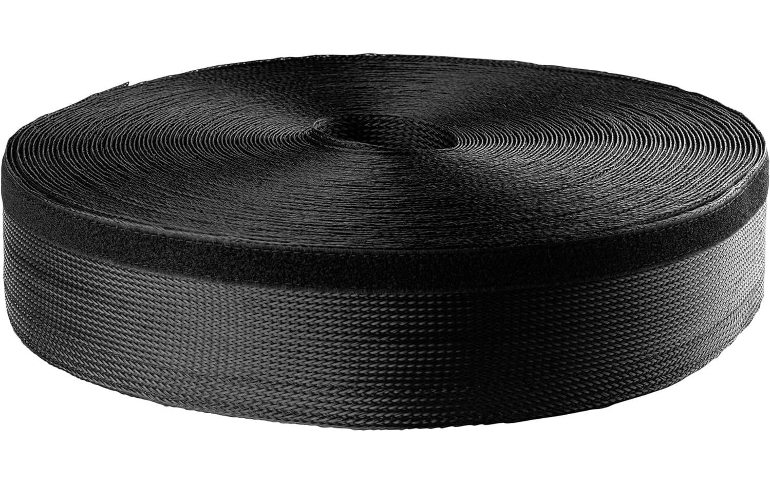 PureMounts Kabelschlauch – 85 mm × 50,00 m, Polyester, schwarz, zuschneidbar, mit Klettverschluss, 1er-Pack