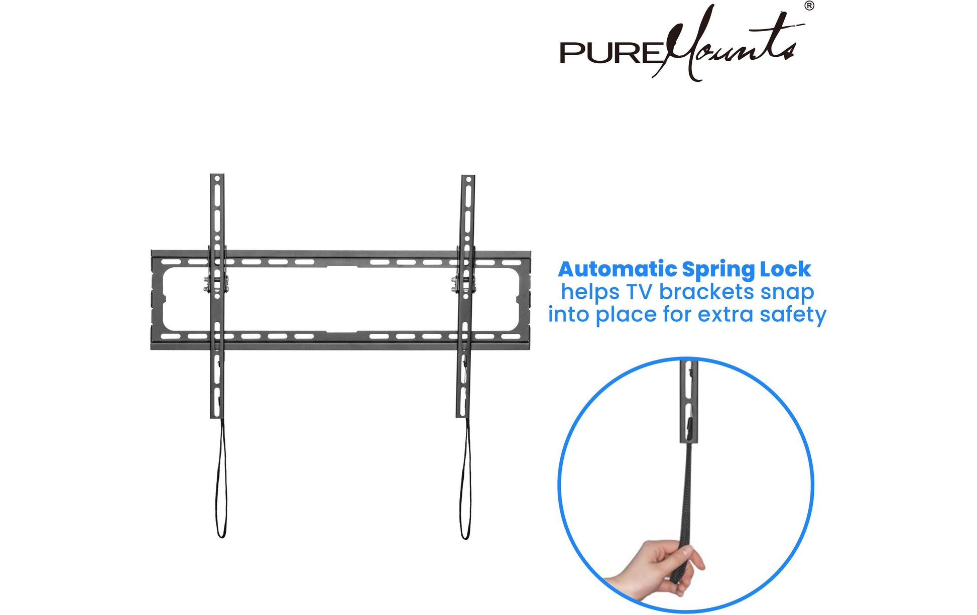 PureMounts Wandhalterung – Neigbar – 46" – VESA 400×400 – bis 45 kg – Schwarz