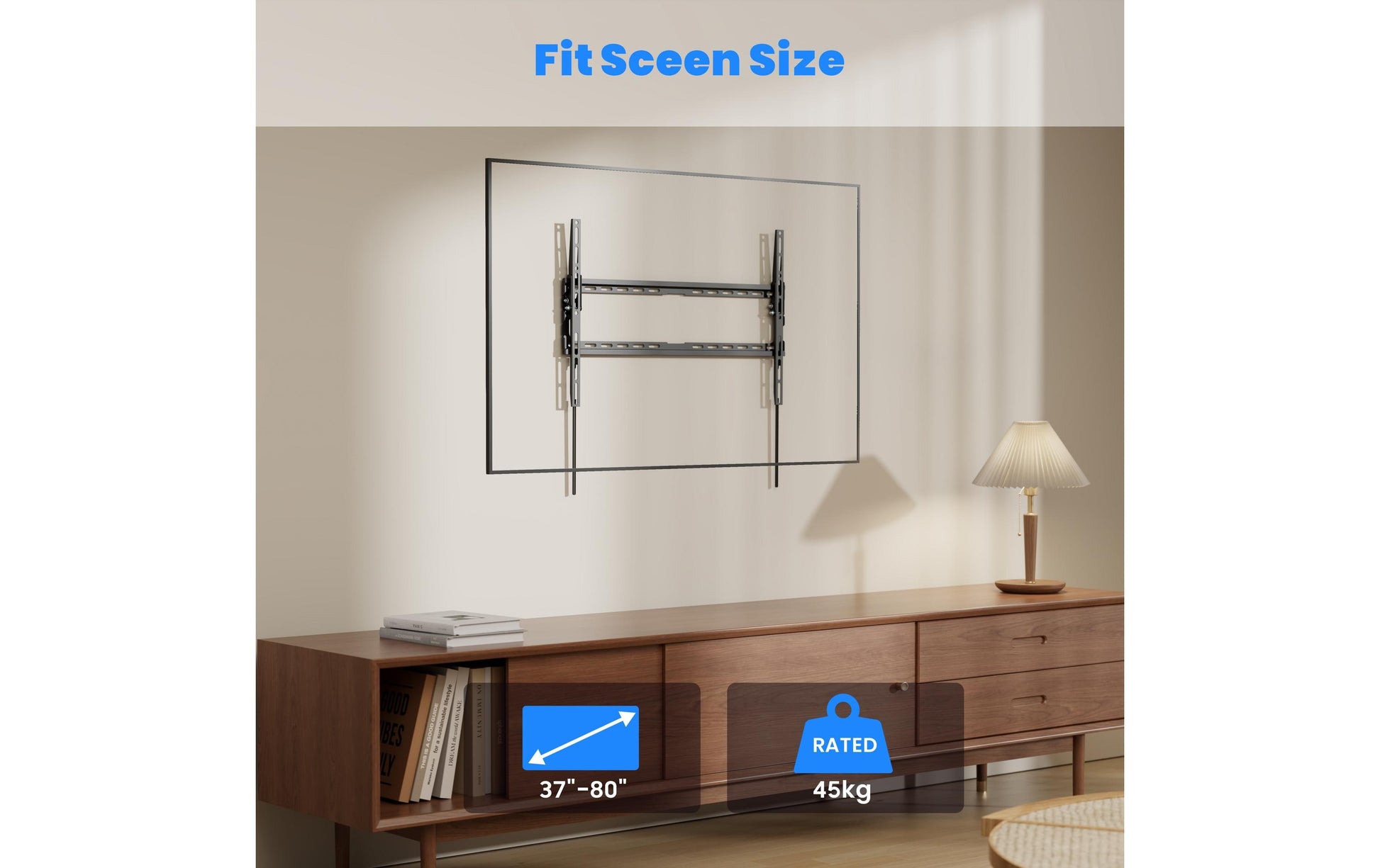 PureMounts Wandhalterung – Neigbar – 46" – VESA 400×400 – bis 45 kg – Schwarz
