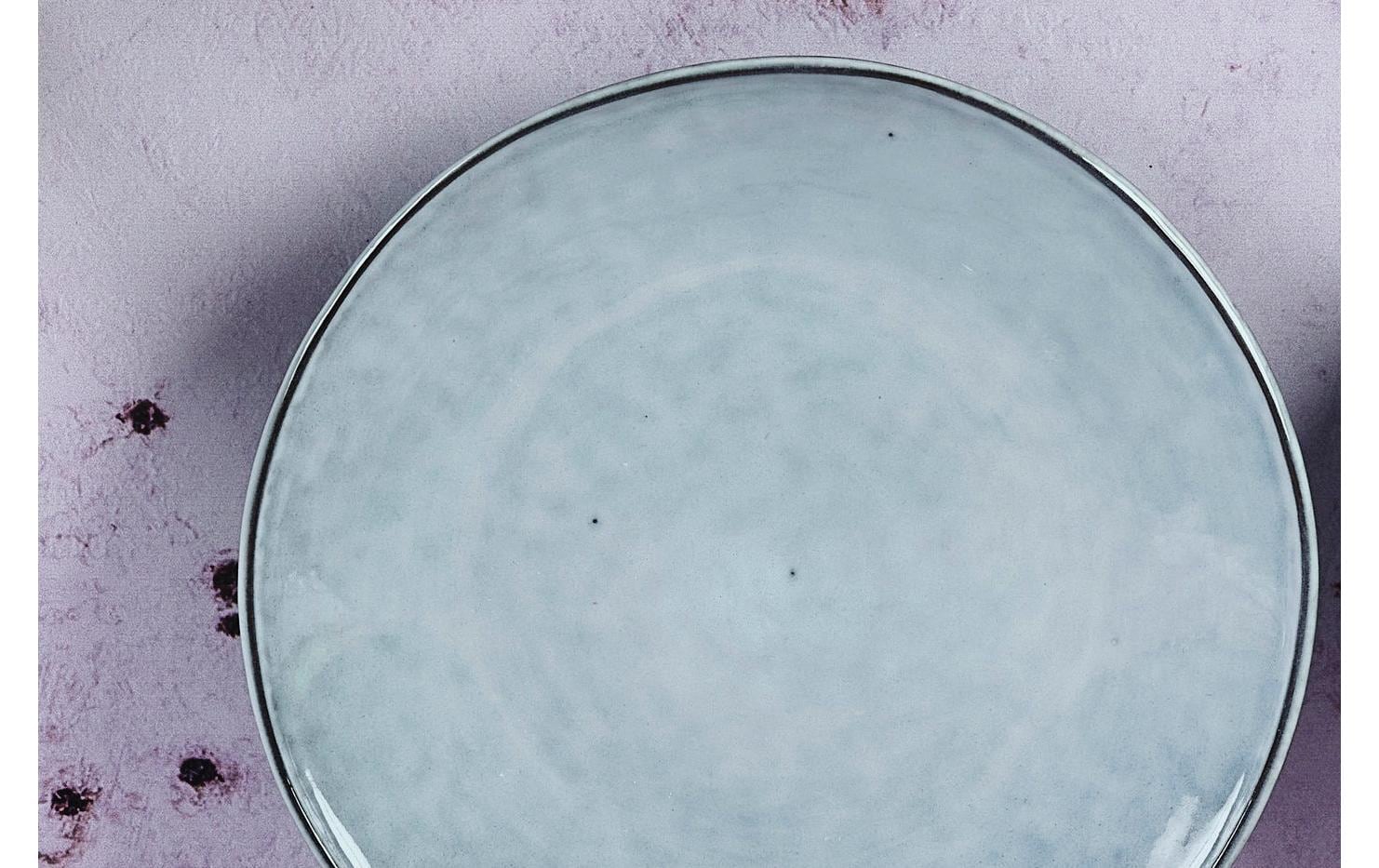Björn CLOUD Frühstücksteller – Keramik, Hellgrau, Ø 21,5 cm, Höhe 2,5 cm, 6 Stück