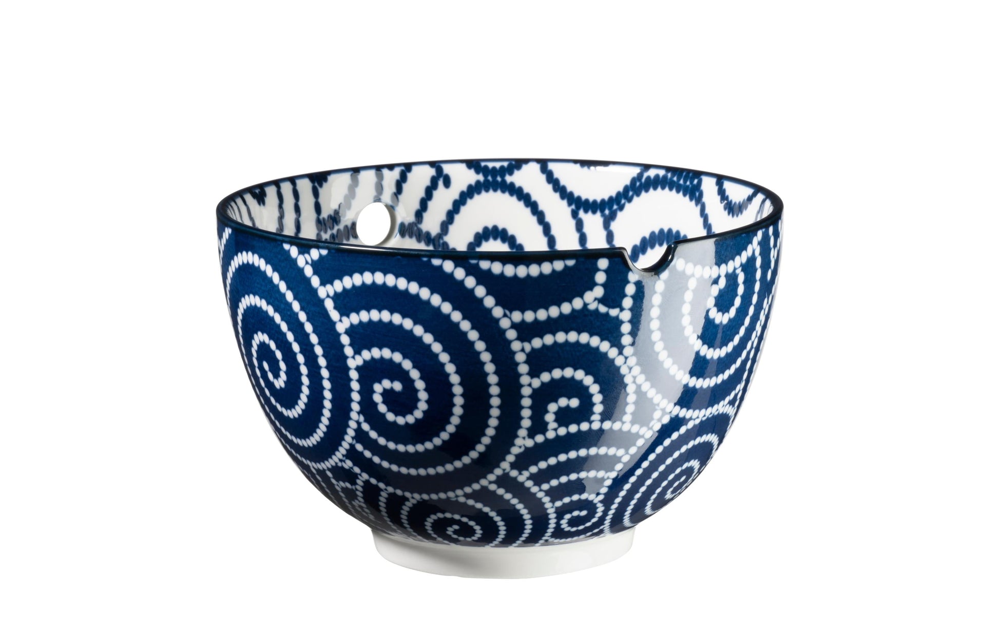 Mäser Schale Culinary Delight – Ø 15 cm, Porzellan, Weiss/Blau, spülmaschinenfest, mikrowellengeeignet