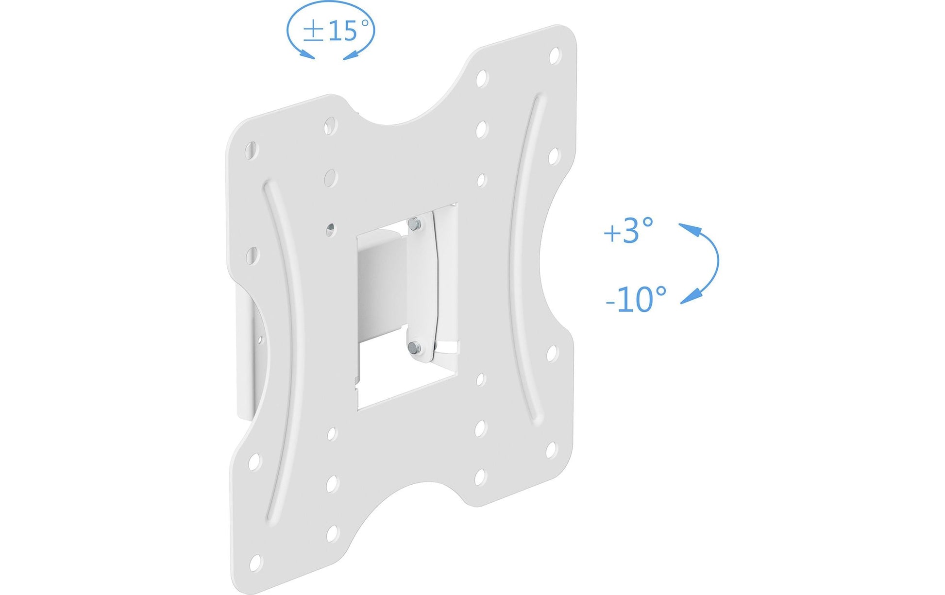 PureMounts – Wandhalterung, neigbar, für 37", VESA 100×100, bis 30 kg, weiss