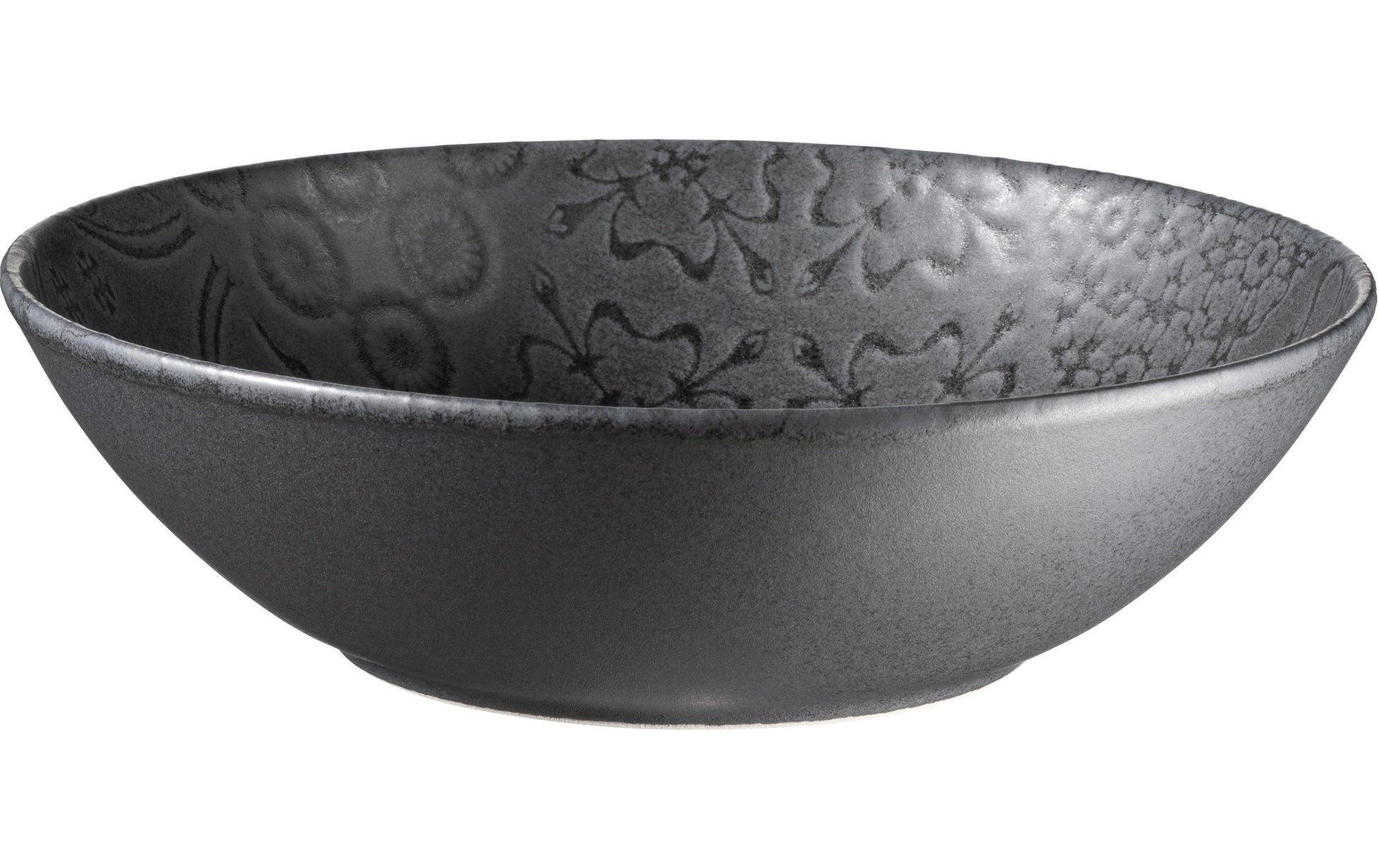 Mäser Schüsseln Tiles – 4er Set, Ø 17,0 cm, Keramik/Steingut, Schwarz, mikrowellengeeignet, spülmaschinengeeignet