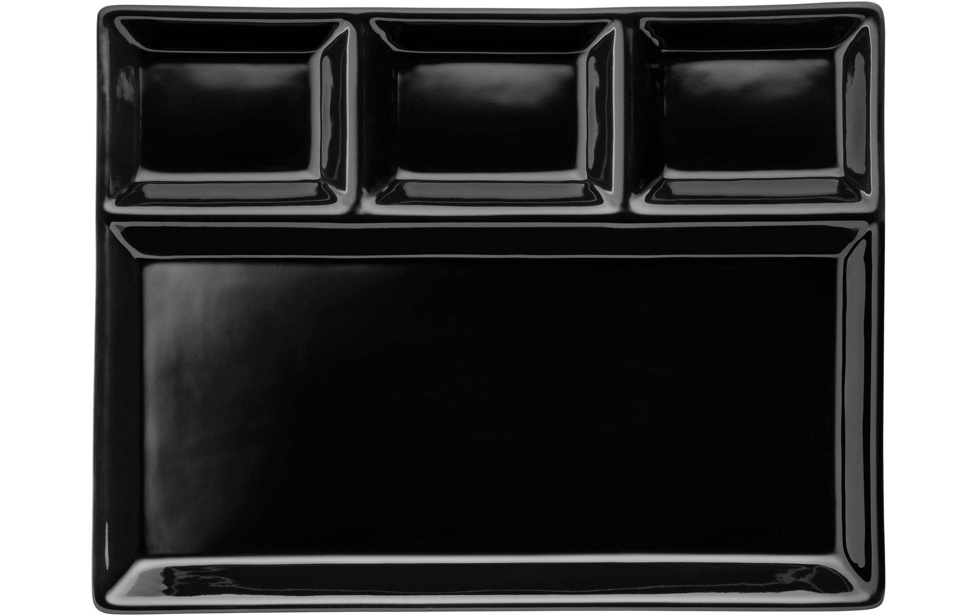 Mäser Fonduetellerset – 2er Set, Ø 19,5 cm, Keramik, Schwarz