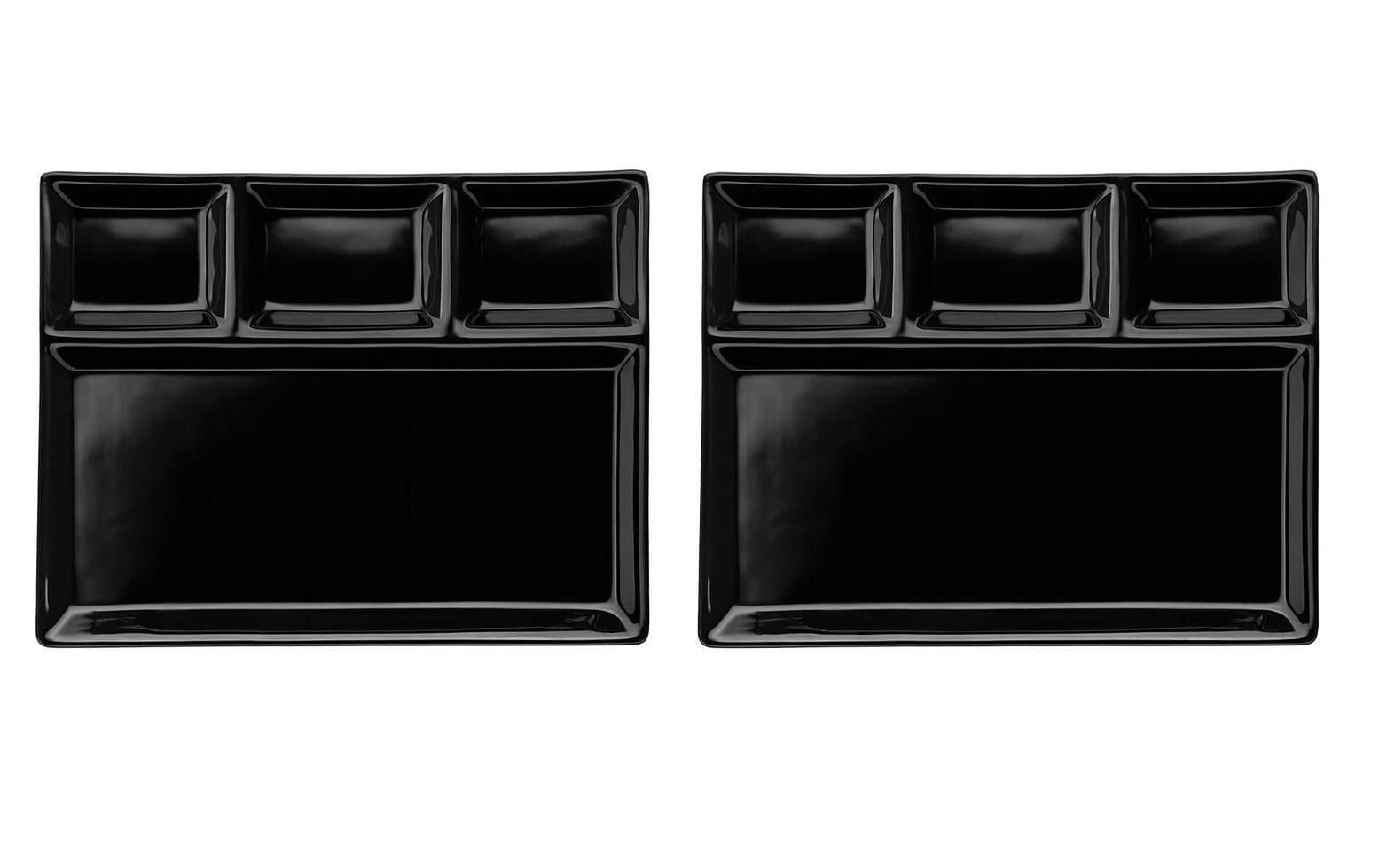 Mäser Fonduetellerset – 2er Set, Ø 19,5 cm, Keramik, Schwarz