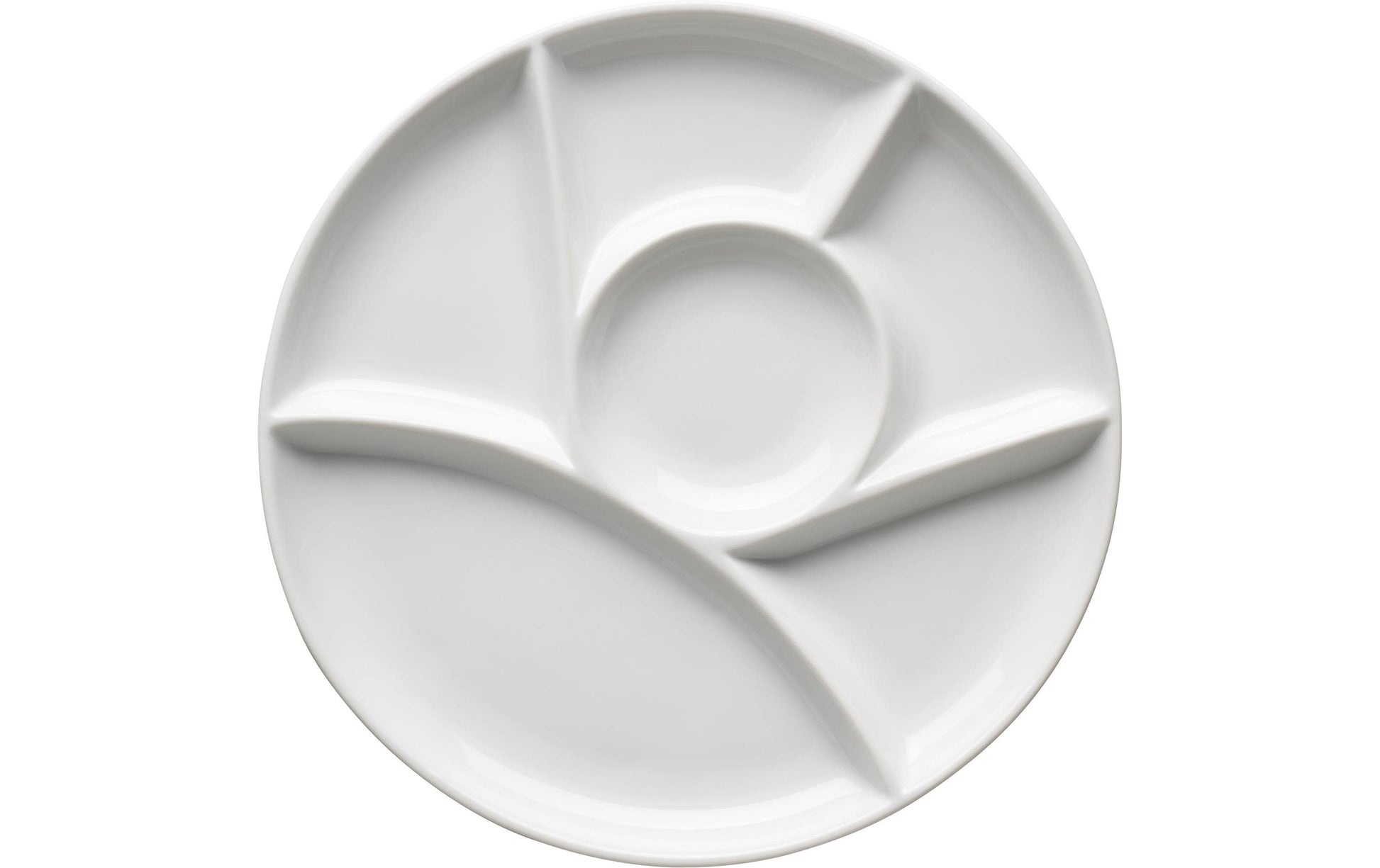 Mäser Fondueteller – 6er Set, Ø 22,0 cm, Keramik, Weiss
