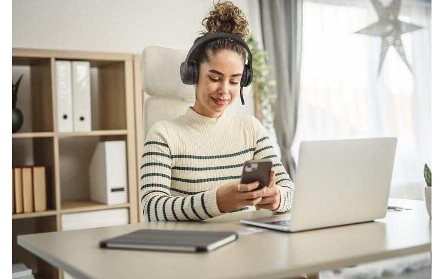 Kensington H1050 EQ BT – Duo Headset On-Ear – Bluetooth, Stummschaltung – Schwarz – bis 40 h