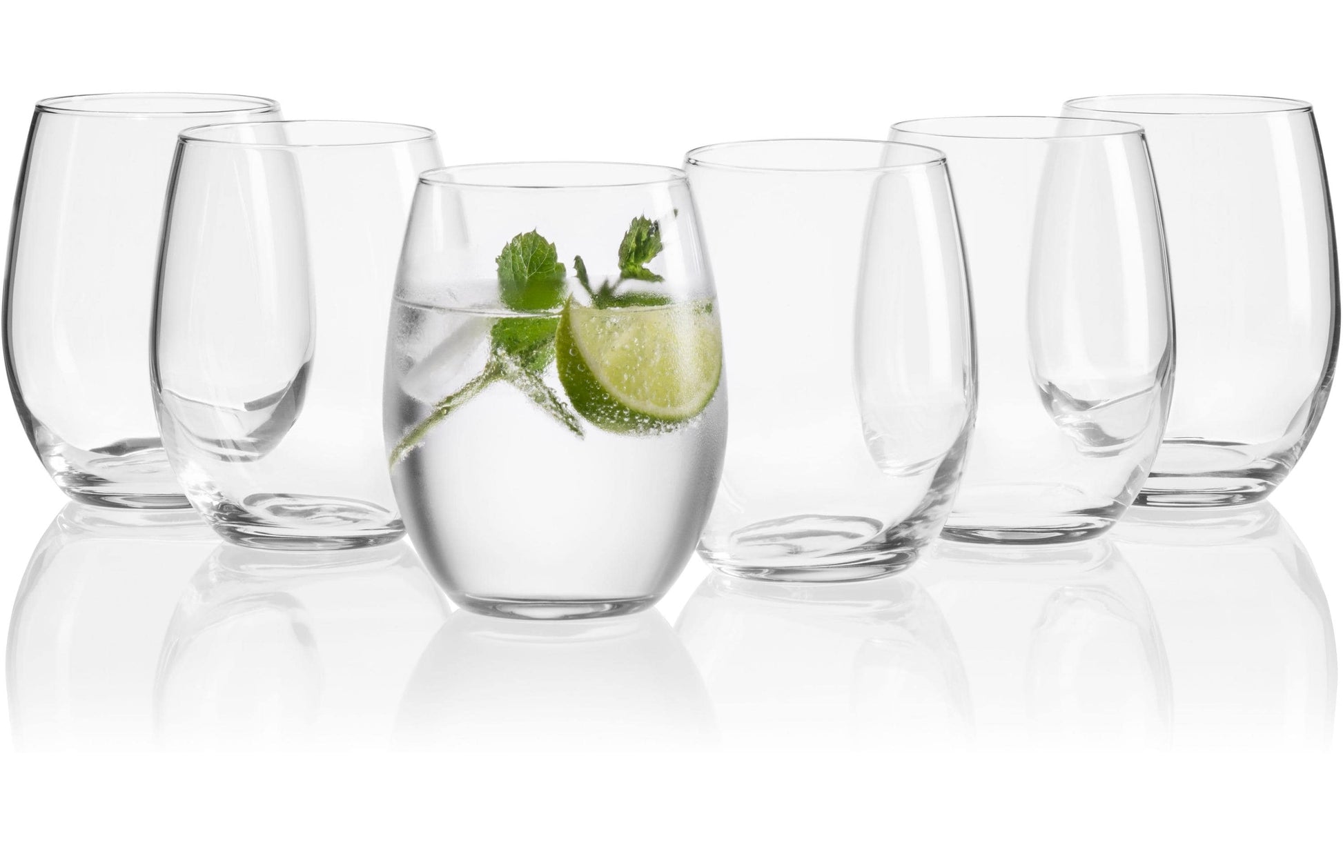 Mäser Wasserglas IL PREMIO – 6er Set, 360 ml, Ø 8,1 cm, H 10,2 cm, Kristallglas, Transparent, spülmaschinenfest
