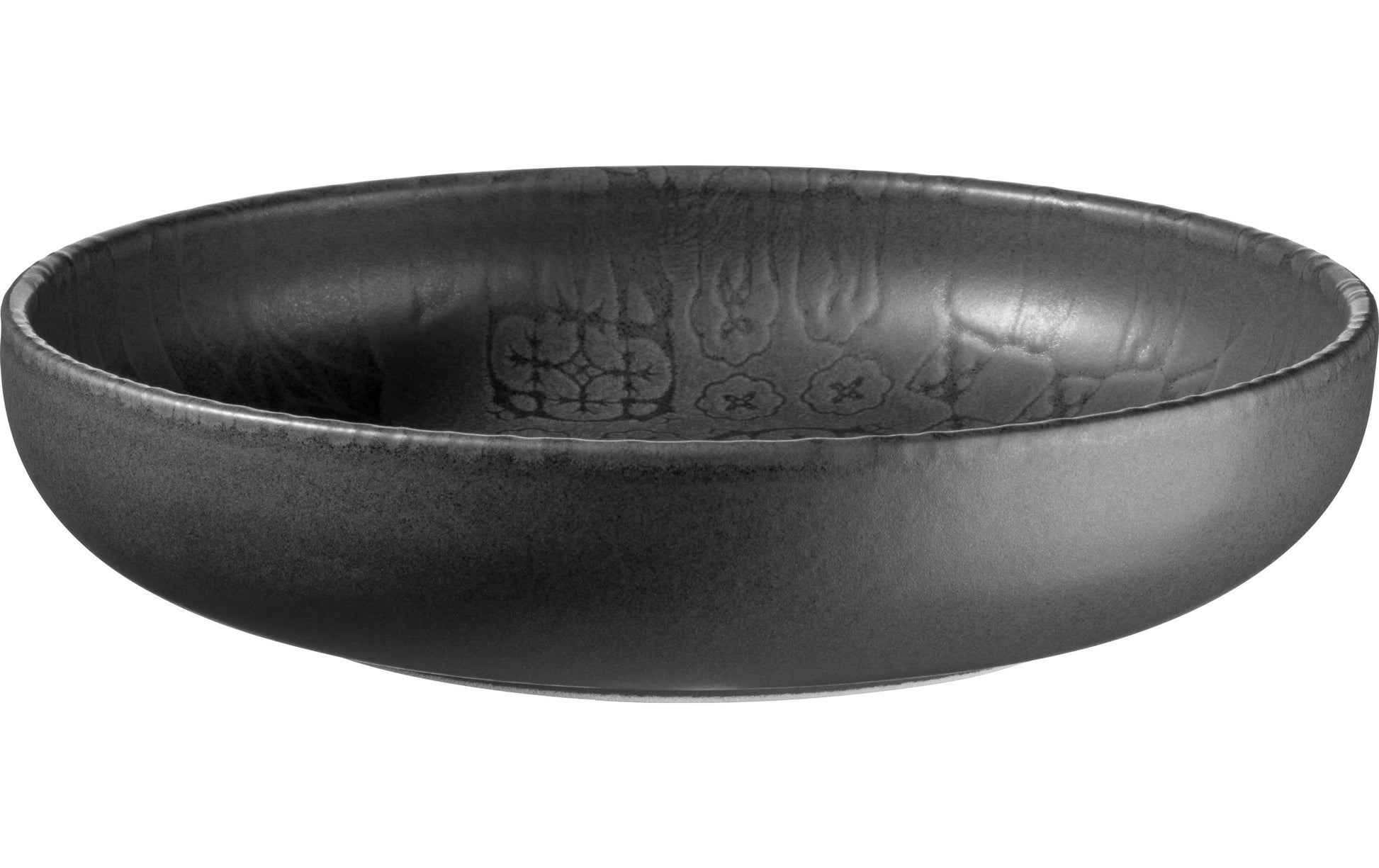Mäser Speiseteller Tiles UNO tief – Ø 22 cm, Keramik, Schwarz, spülmaschinenfest, mikrowellengeeignet