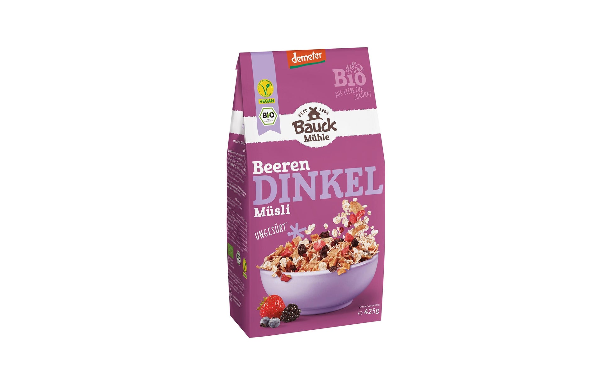 Bauck Mühle Dinkel Müesli – Beere, bio – 425 g