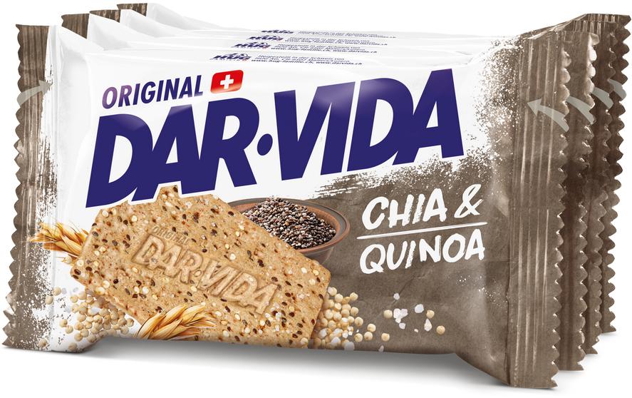 DAR-VIDA Cracker – Chia & Quinoa, vegan, 4 × 46 g (184 g)