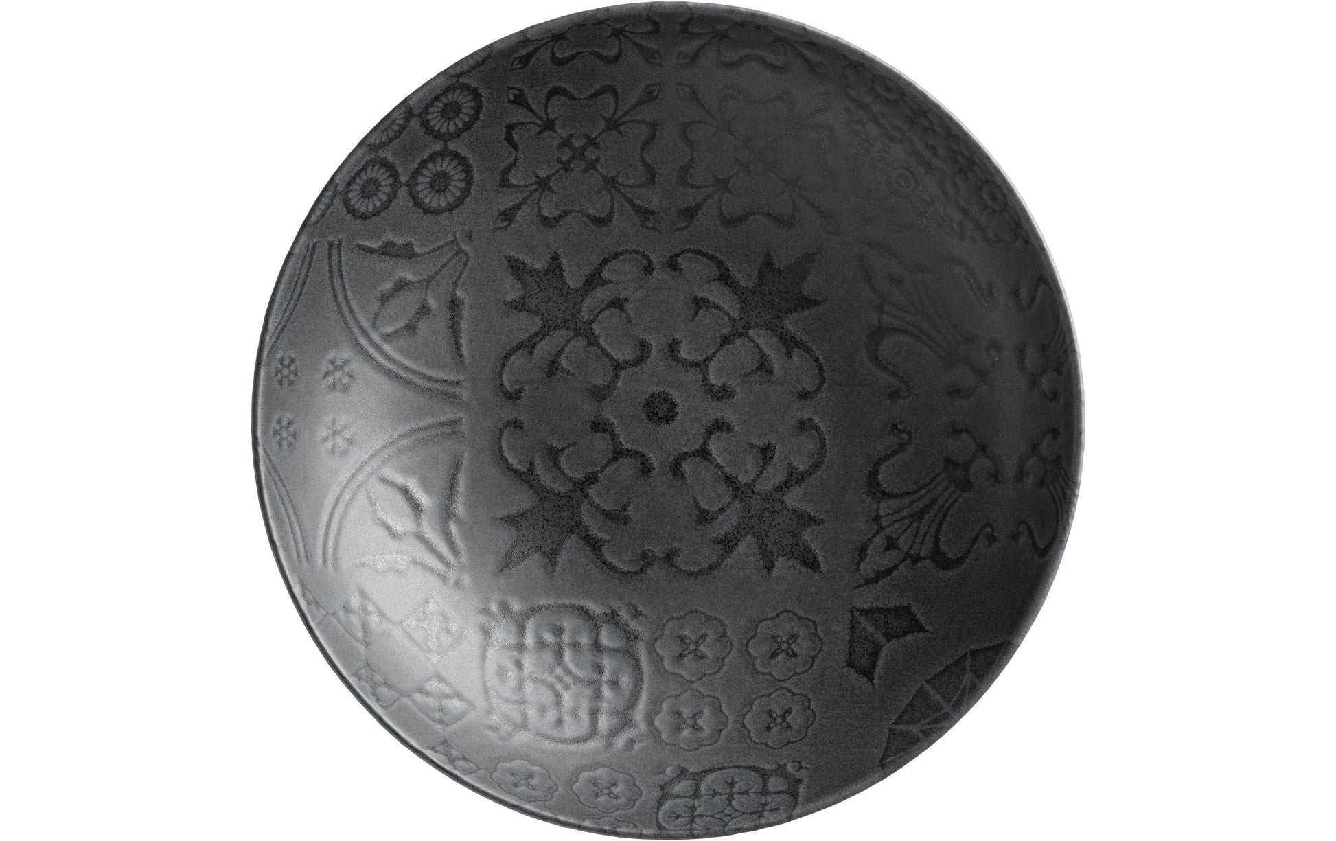 Mäser Speiseteller – 4er Set, Ø 22,0 cm, Steinzeug, Schwarz, spülmaschinenfest, mikrowellengeeignet