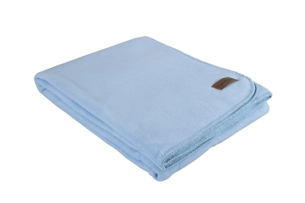 Eskimo Wohndecke – 100 × 150 cm, Viskose/Polyester, Himmelblau
