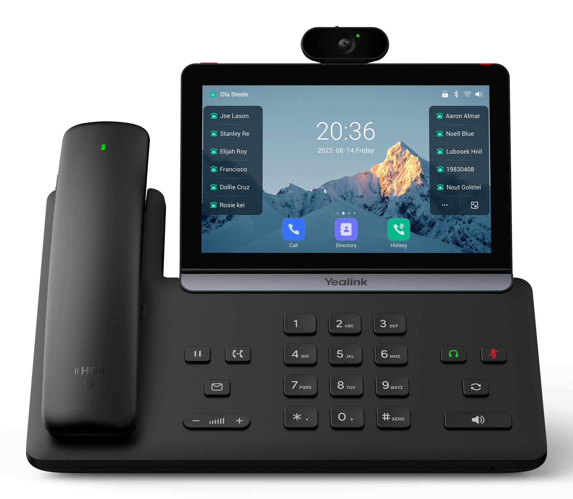 Yealink SIP-T88V Pro – IP-Telefon, 7" Touchscreen, 5 MP Frontkamera, PoE