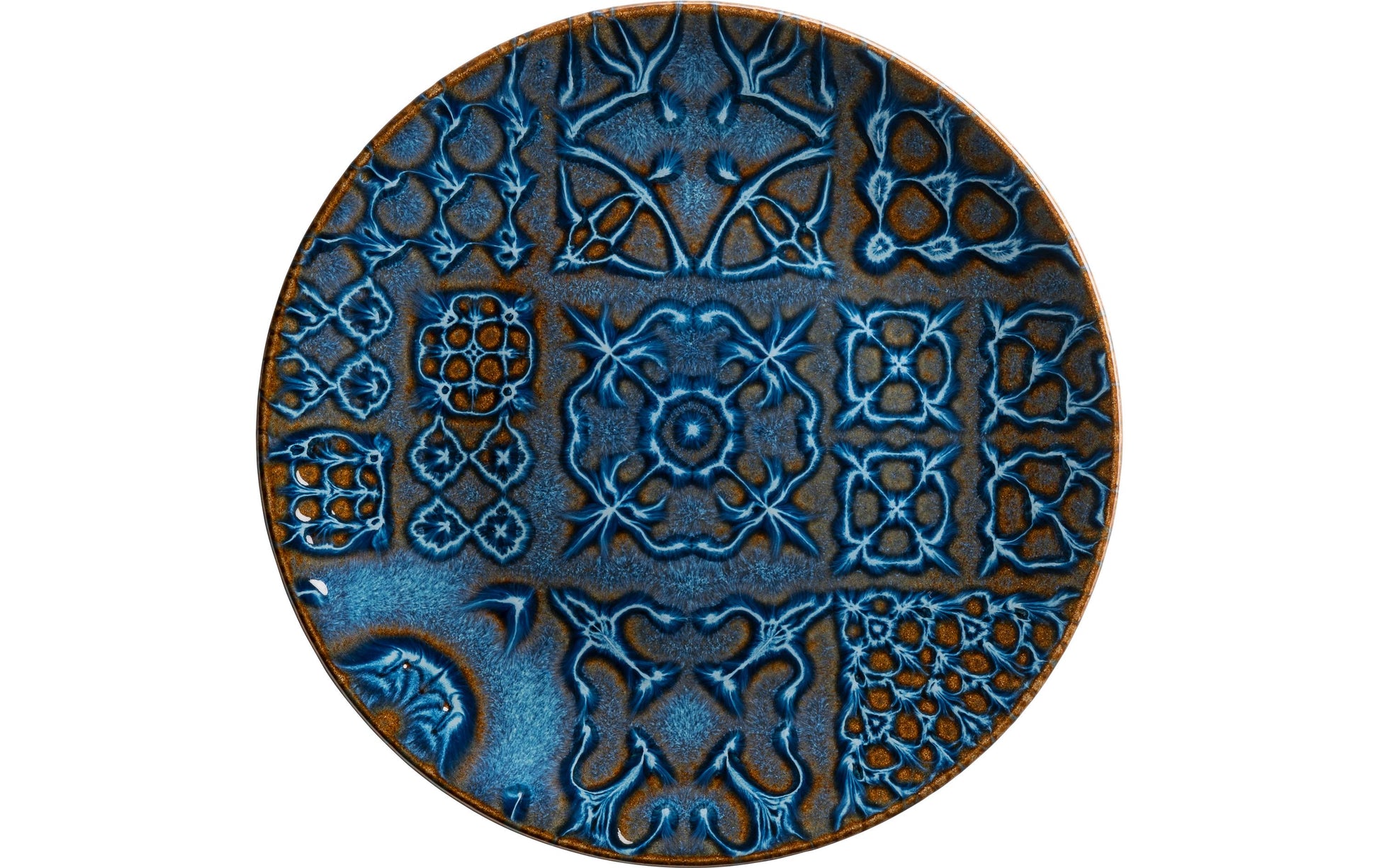 Mäser Dessertteller Tiles – 4er Set, Ø 21,0 cm, Keramik, Blau, spülmaschinenfest, mikrowellengeeignet