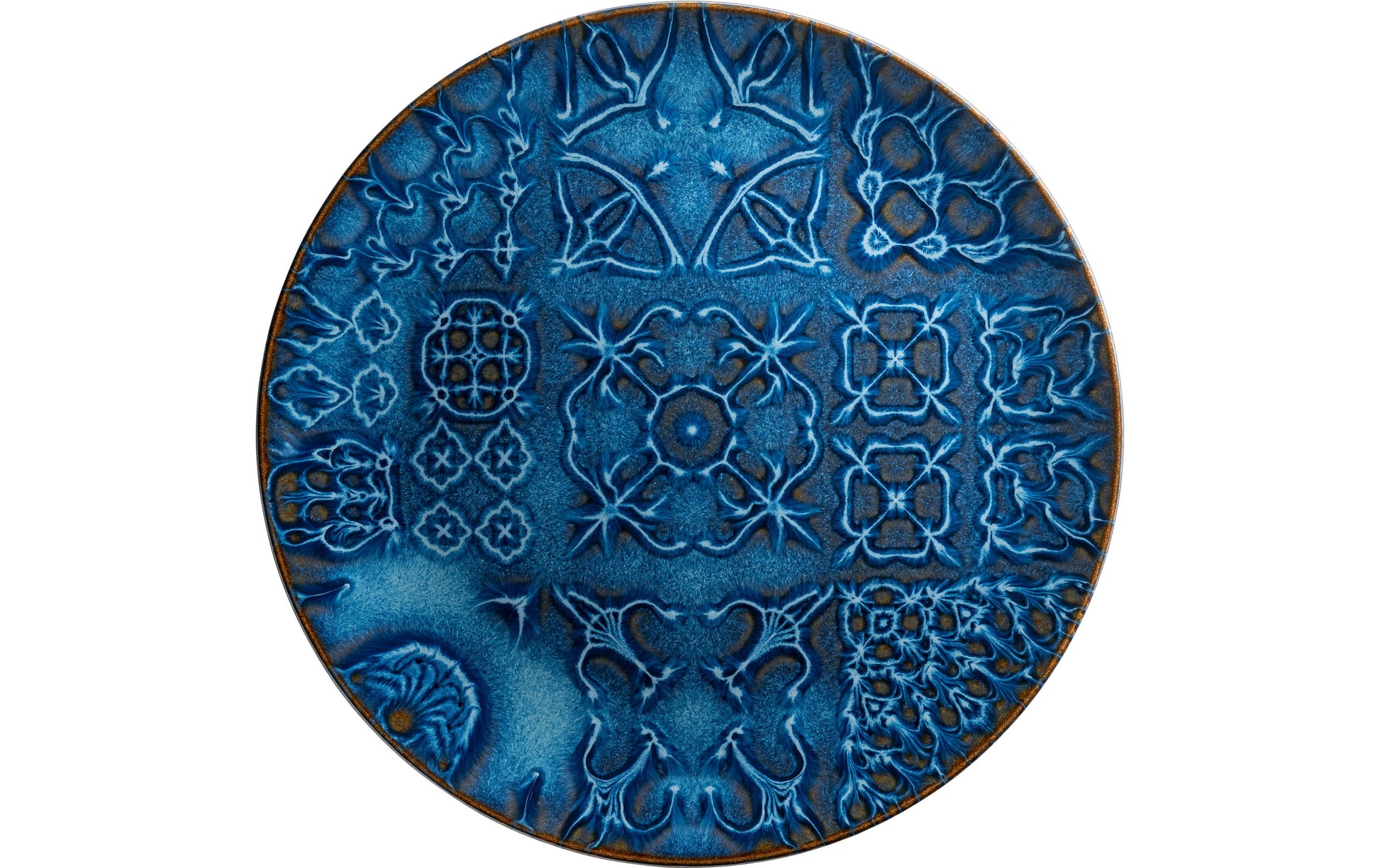 Mäser Platzteller – 4er Set, Ø 33 cm, Steinzeug, Blau, spülmaschinenfest, mikrowellengeeignet