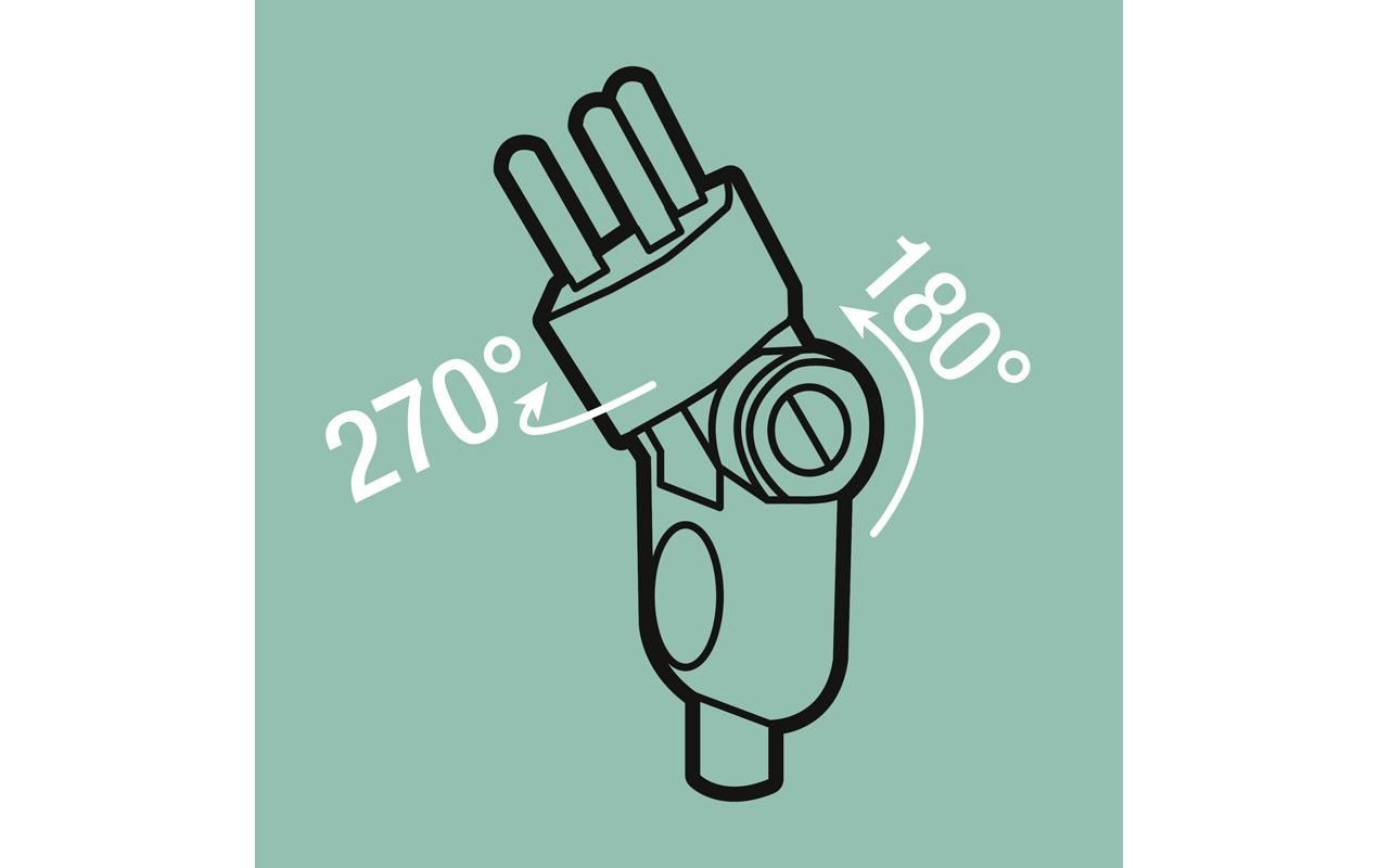 Steffen Verlängerungskabel – T12–T13, 3 m, 3×1 mm², gewinkelt, weiss