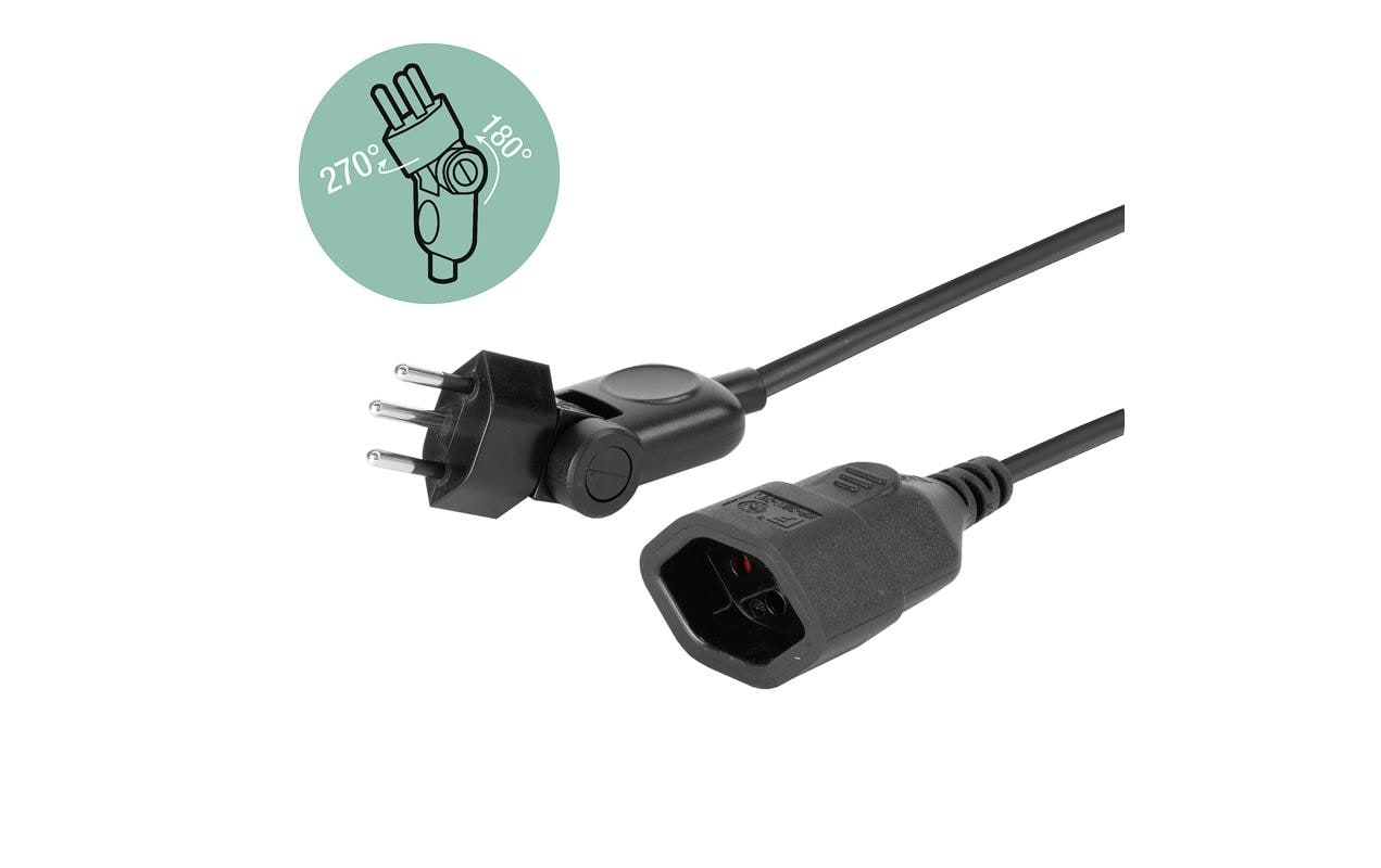 Steffen Verlängerungskabel – T12–T13, 5 m, 3×1 mm², Schwarz