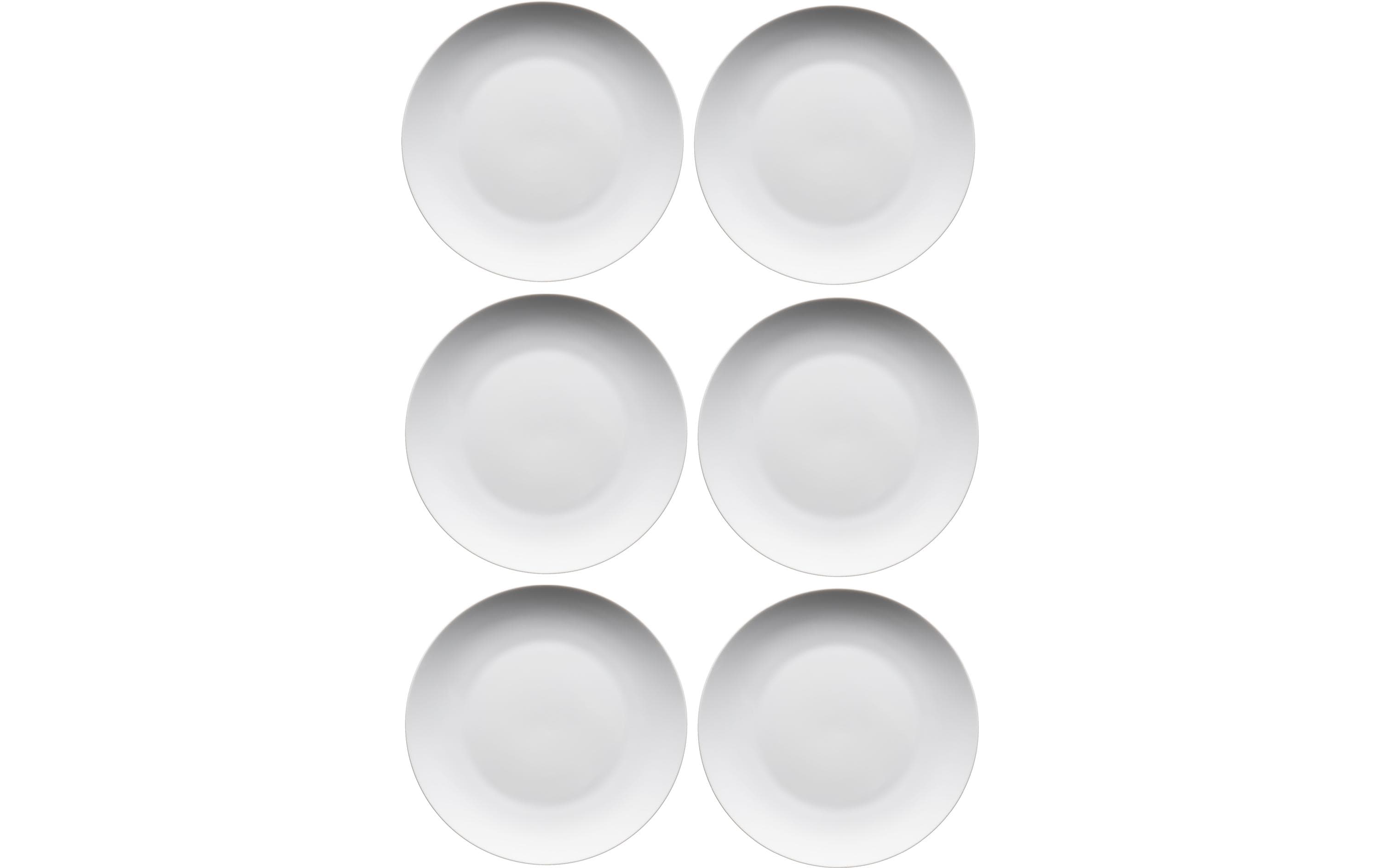 Mäser Speiseteller – Ø 24 cm, Porzellan, Weiss, spülmaschinenfest, mikrowellengeeignet
