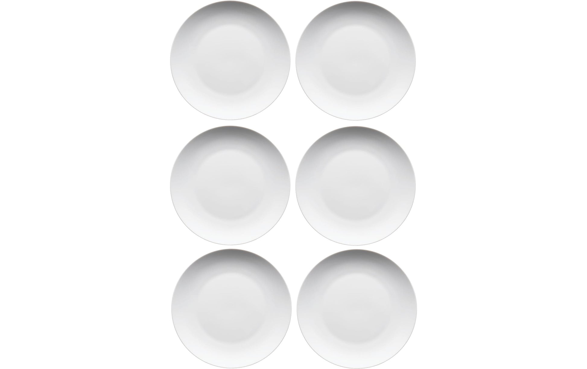 Mäser Barca Speiseteller – 6er Set, Ø 26,5 cm, Porzellan, Weiss, spülmaschinenfest, mikrowellengeeignet