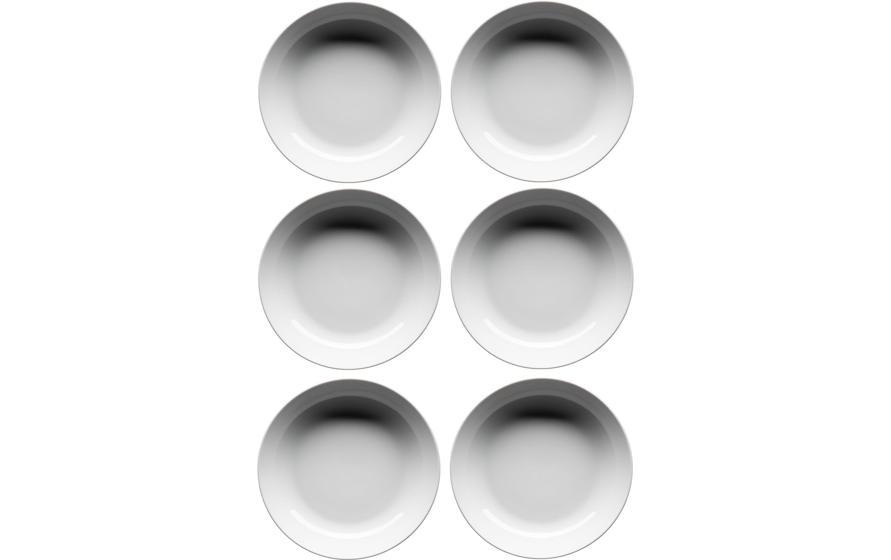 Mäser Suppen- & Pastateller Barca – 6er Set, Ø 20,5 cm, Porzellan, spülmaschinenfest, mikrowellengeeignet