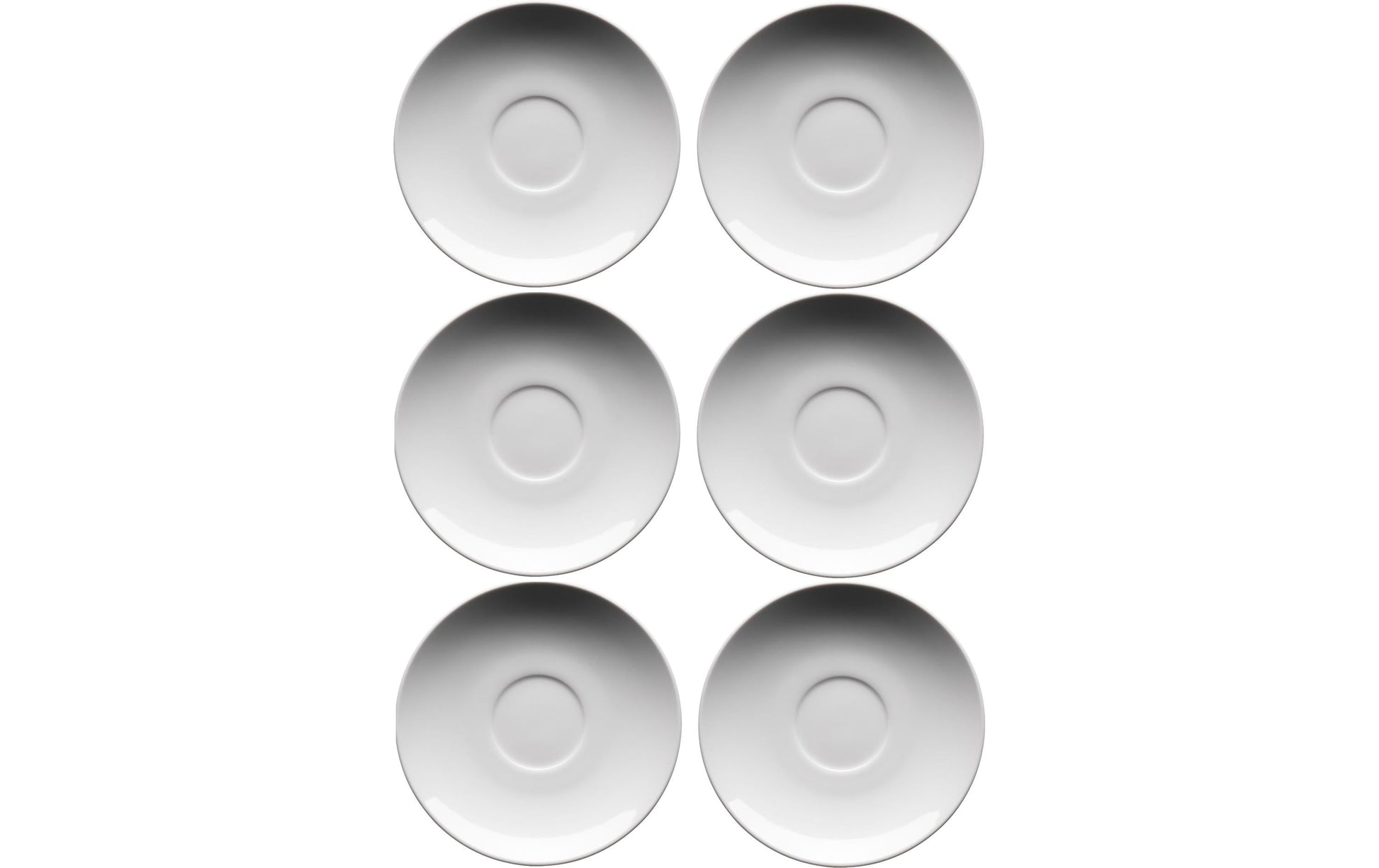 Mäser Unterteller – 6er Set, Ø 14,4 cm, Porzellan, Weiss, spülmaschinenfest