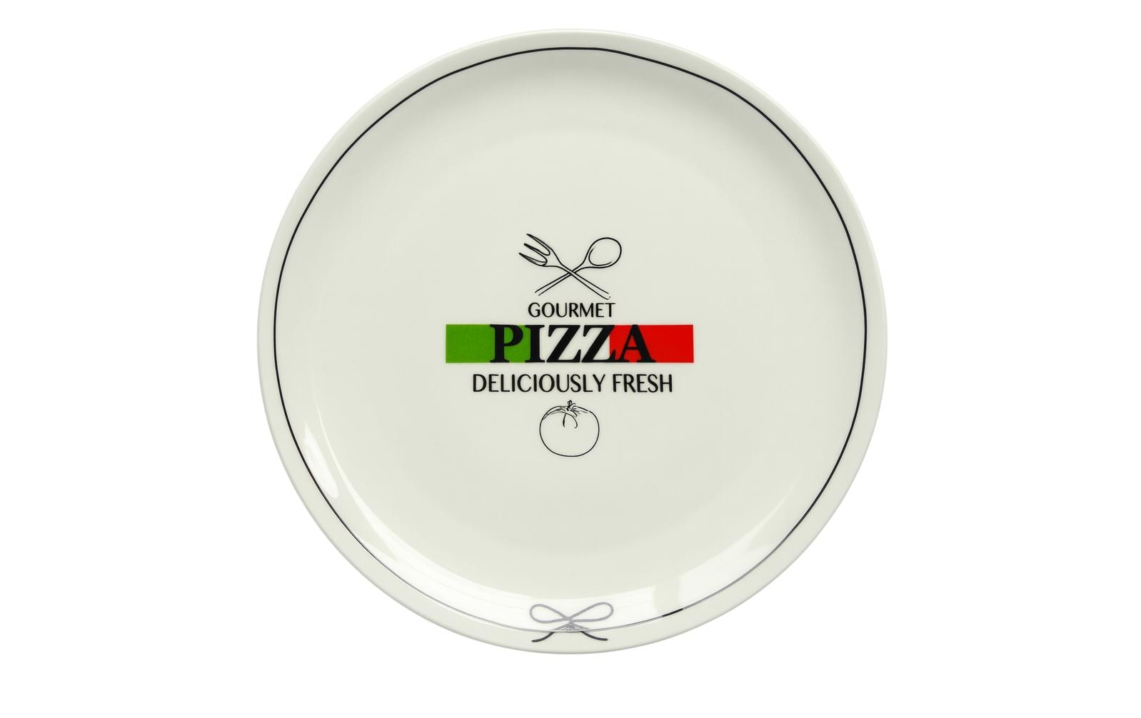 Mäser Pizzateller – Ø 30 cm, Porzellan, Weiss, spülmaschinenfest, ofenfest