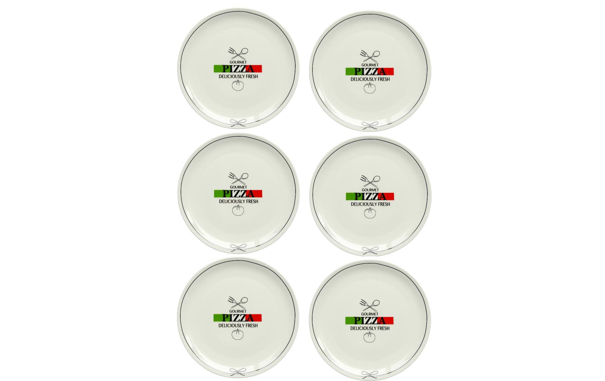 Mäser Pizzateller – Ø 30 cm, Porzellan, Weiss, spülmaschinenfest, ofenfest