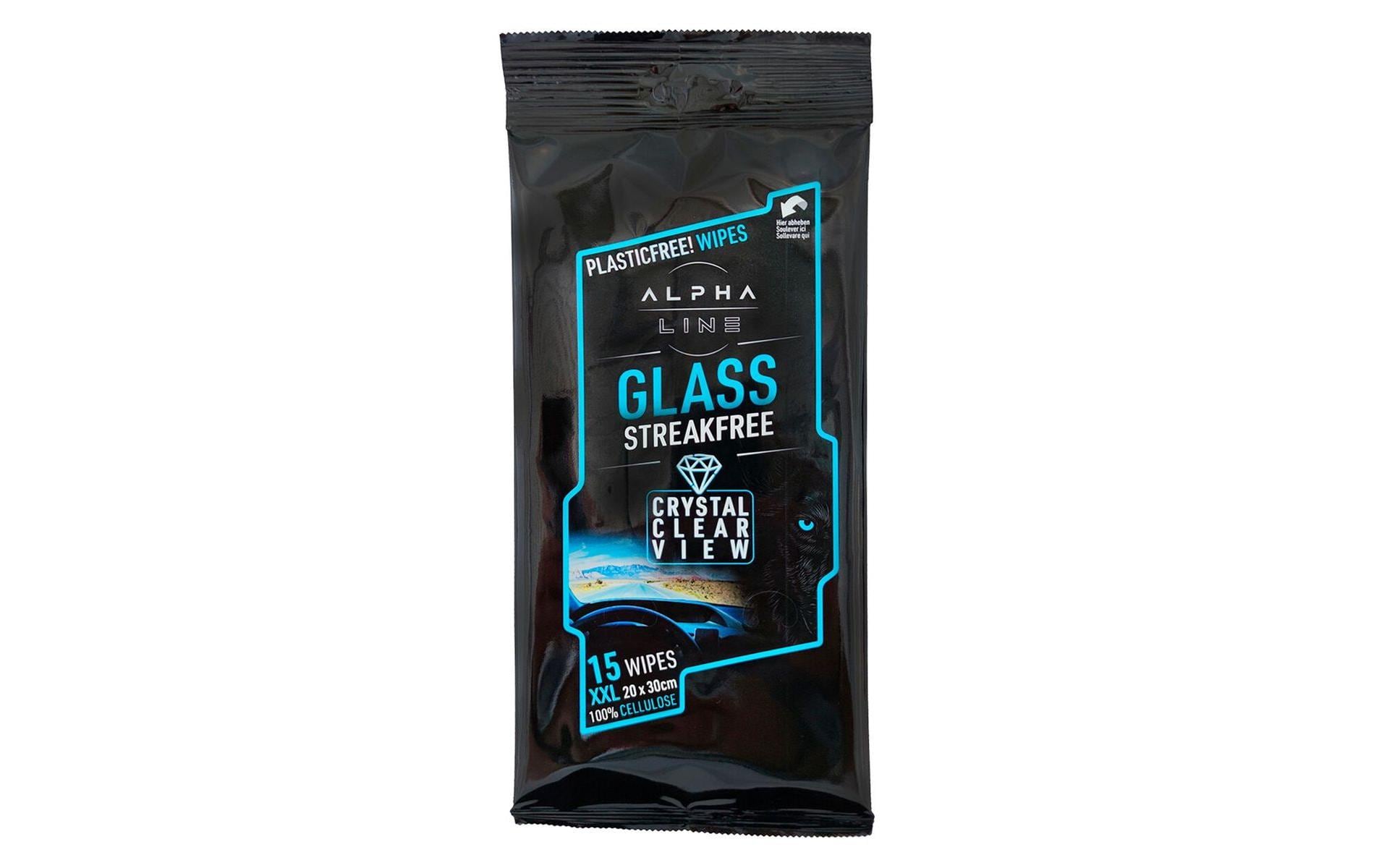 Alpha line Scheibenreinigungstücher – schwarz – 15 Stk.