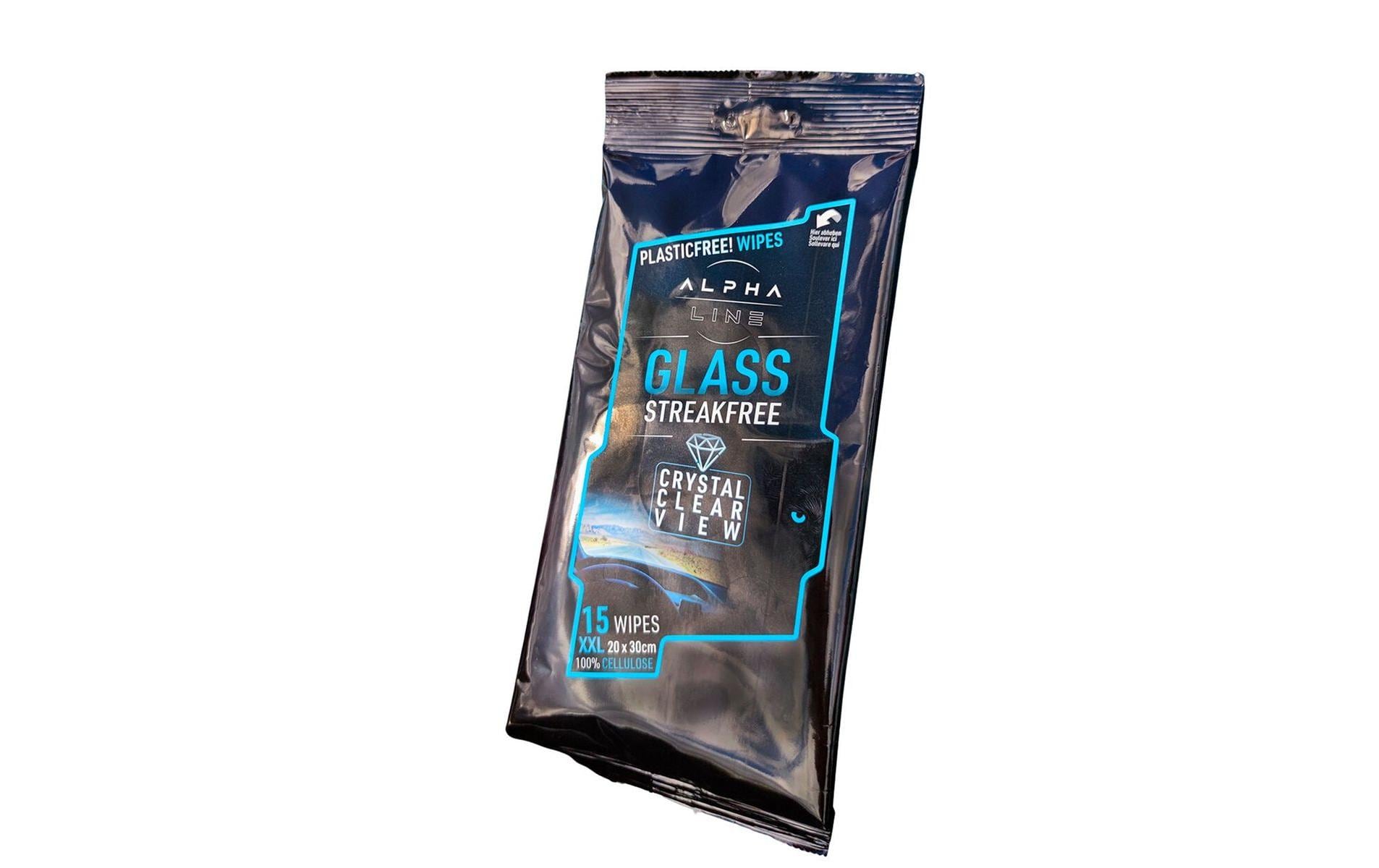 Alpha line Scheibenreinigungstücher – schwarz – 15 Stk.